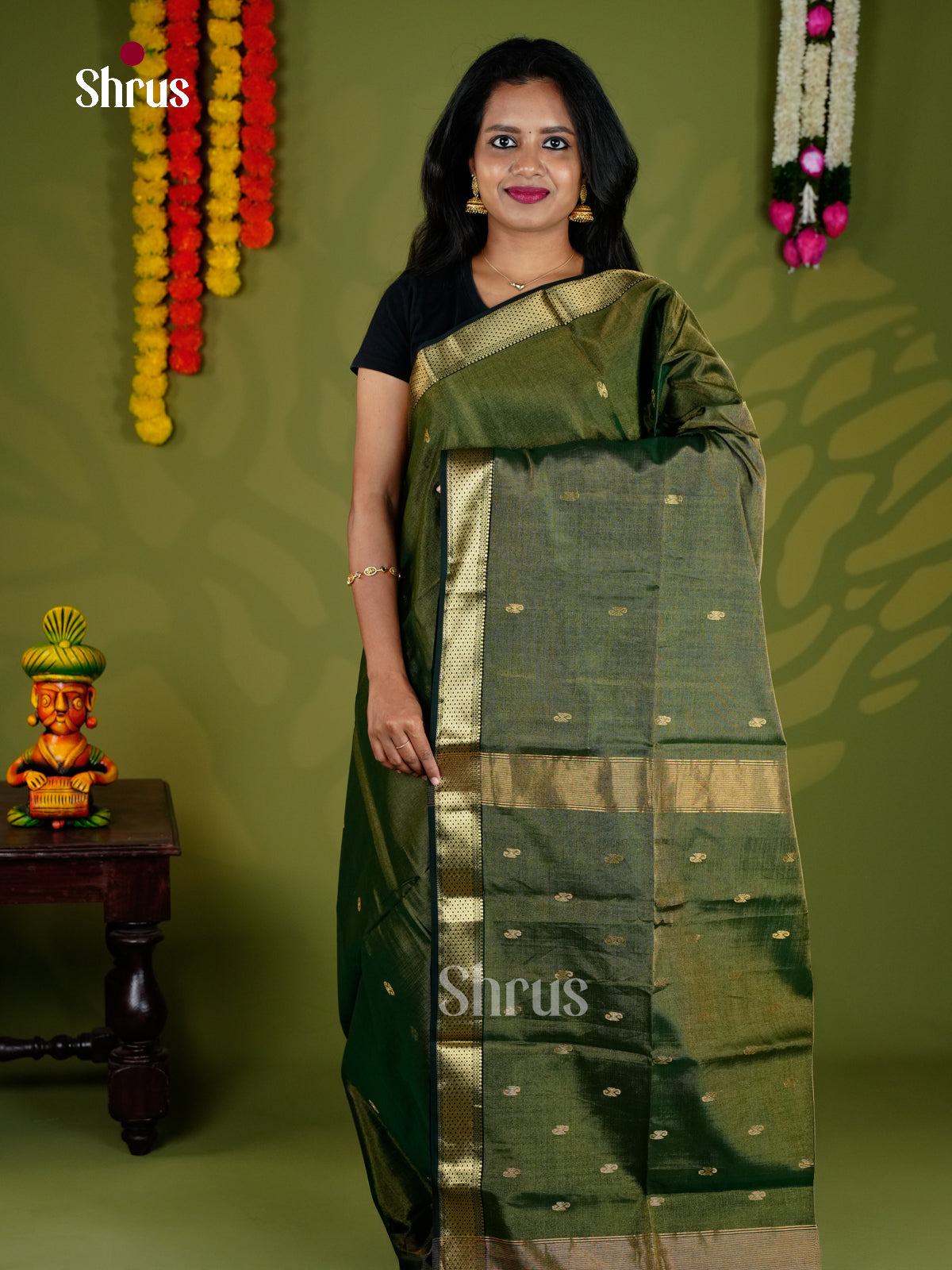EAS30190 - Maheshwari silkcotton - Saree - Shop on Shrus.com
