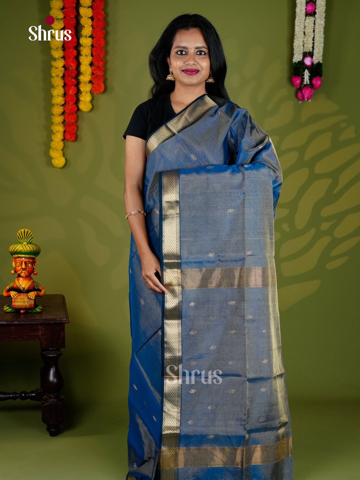 EAS30195 - Maheshwari silkcotton - Saree - Shop on Shrus.com