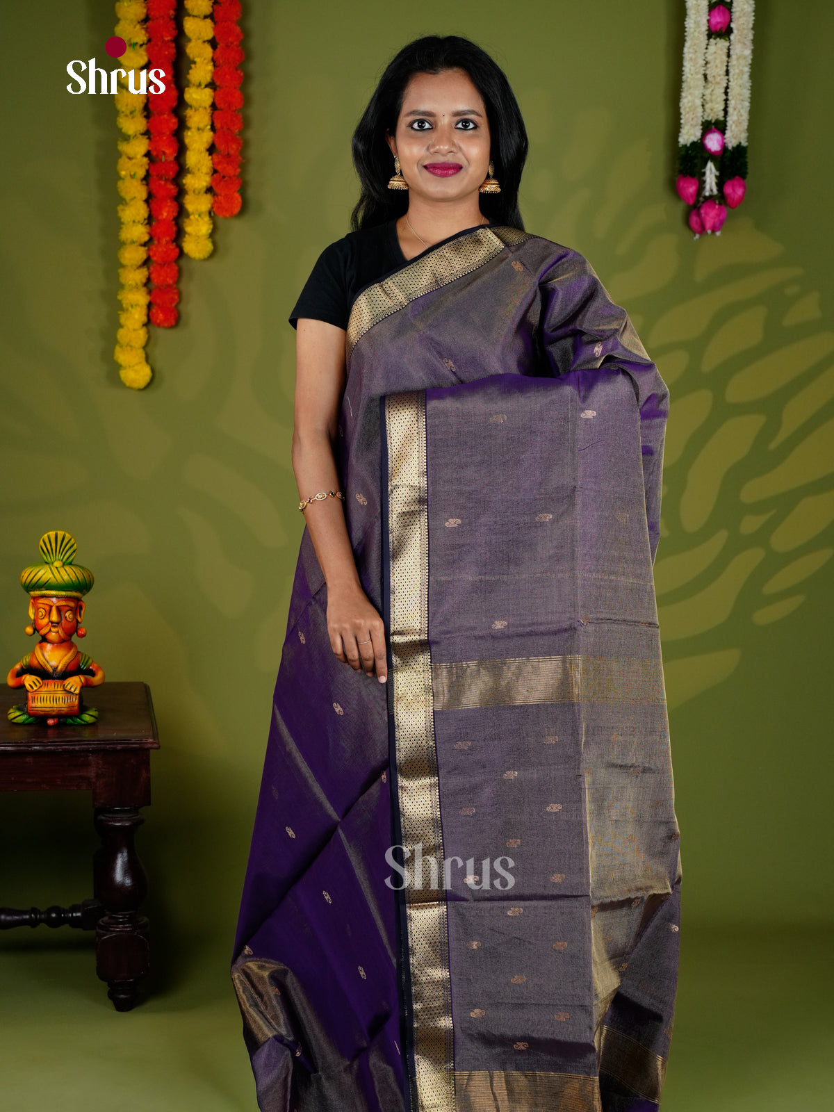 EAS30196 - Maheshwari silkcotton - Saree - Shop on Shrus.com