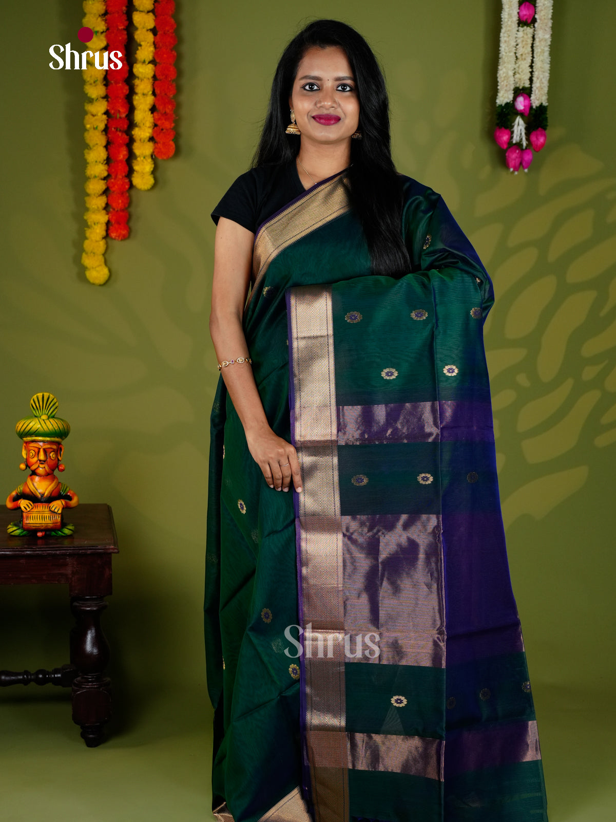 EAS30205 - Maheshwari silkcotton - Saree - Shop on Shrus.com