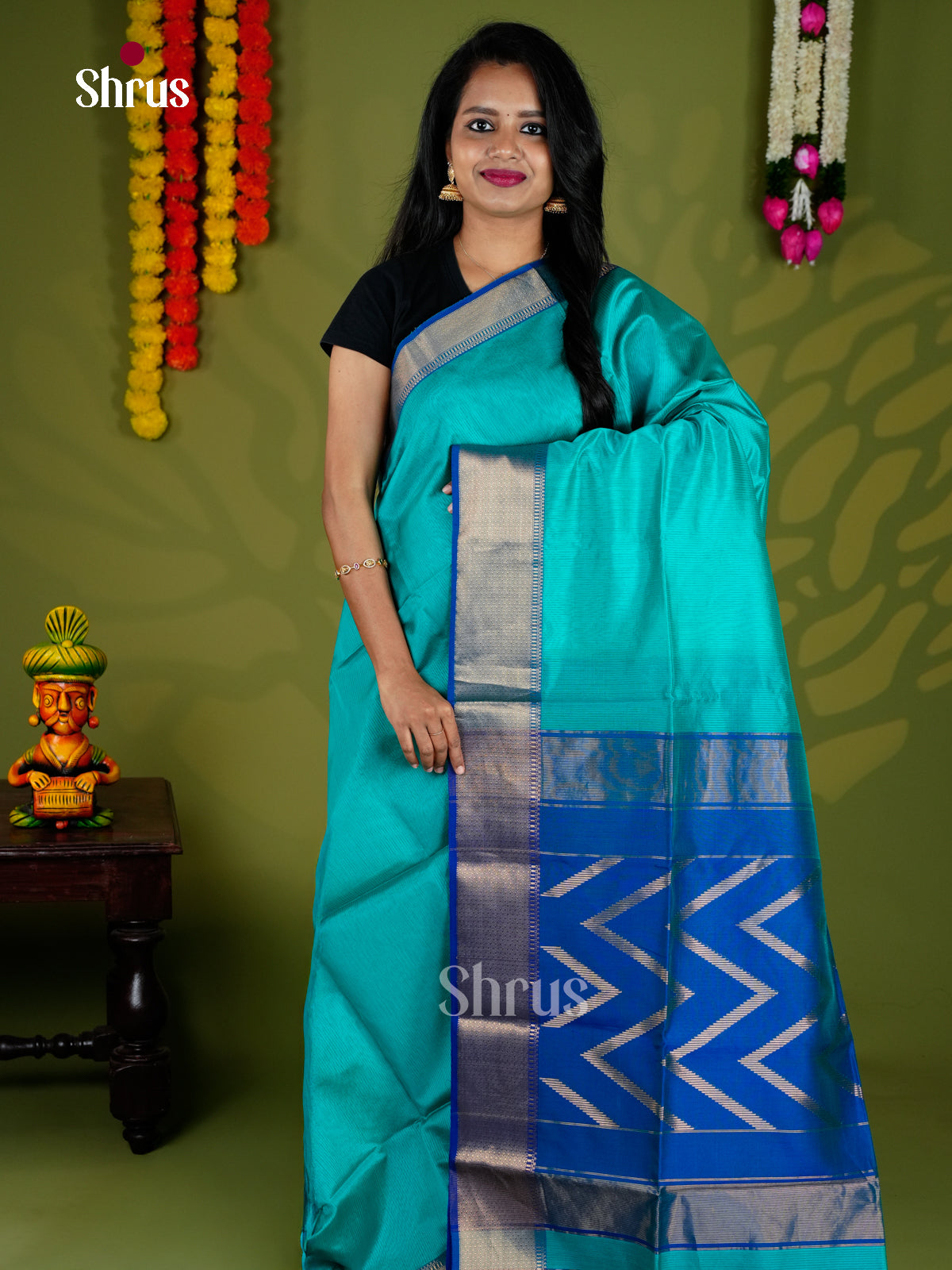 EAS30217 - Maheshwari silkcotton - Saree - Shop on Shrus.com