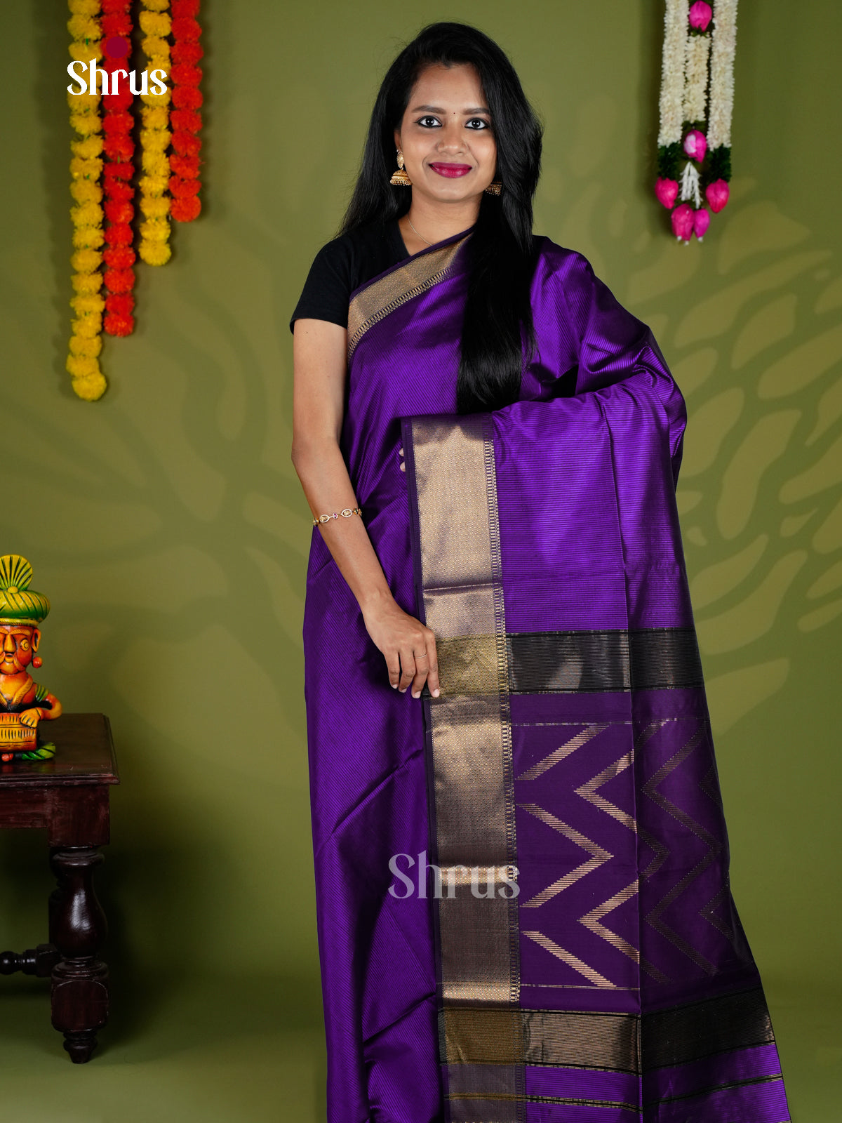 EAS30218 - Maheshwari silkcotton - Saree - Shop on Shrus.com