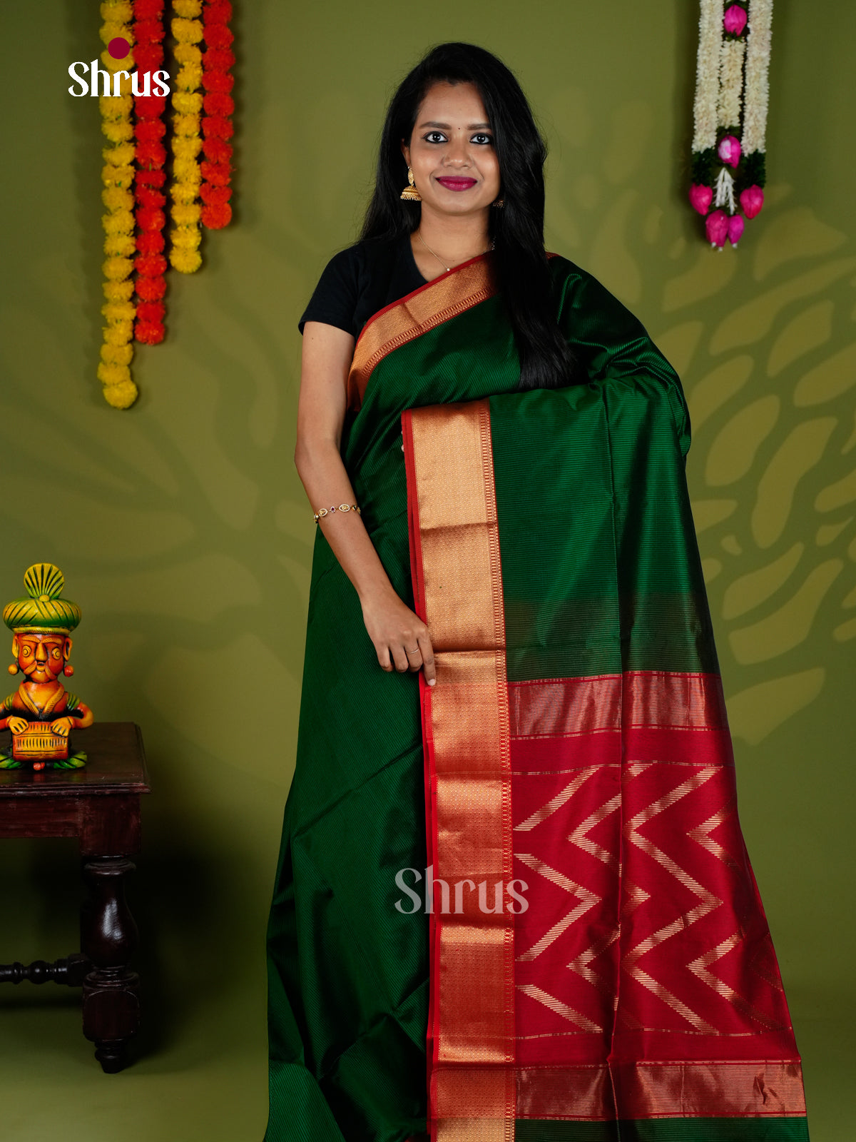EAS30220 - Maheshwari silkcotton - Saree - Shop on Shrus.com