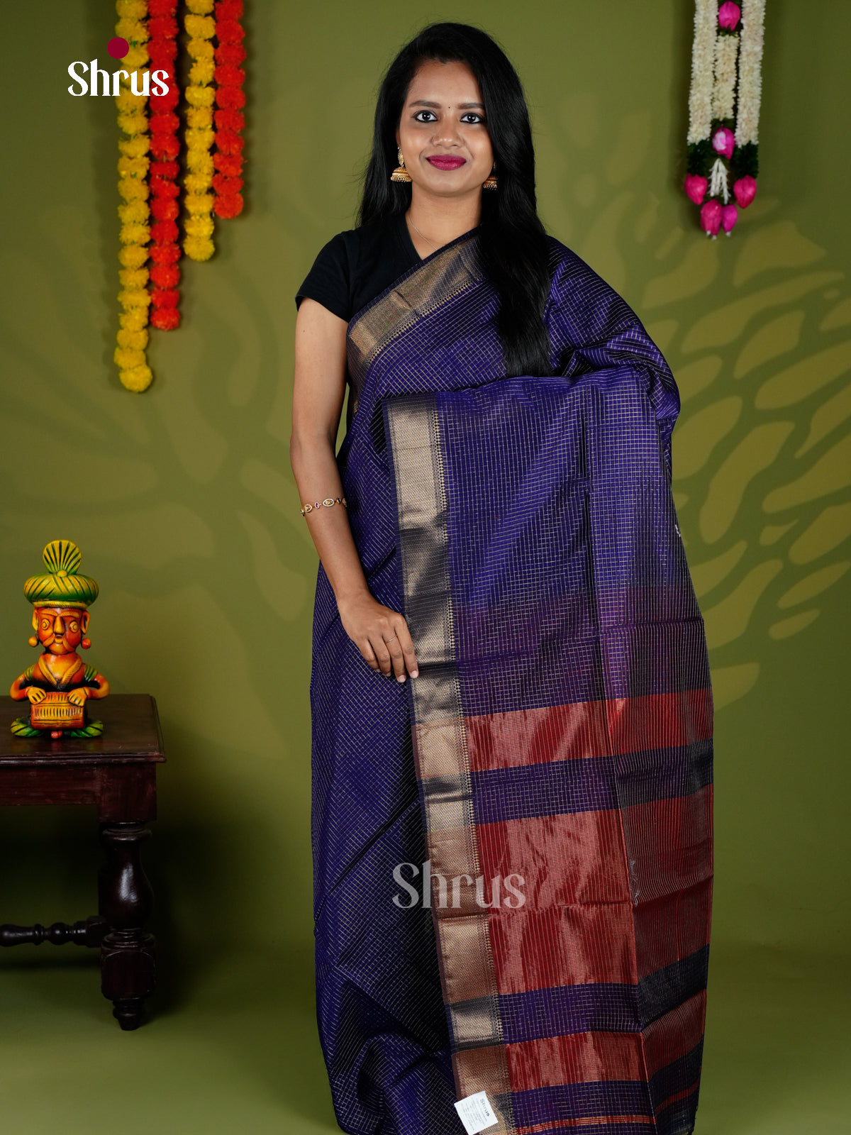 EAS30236 - Maheshwari silkcotton - Saree - Shop on Shrus.com