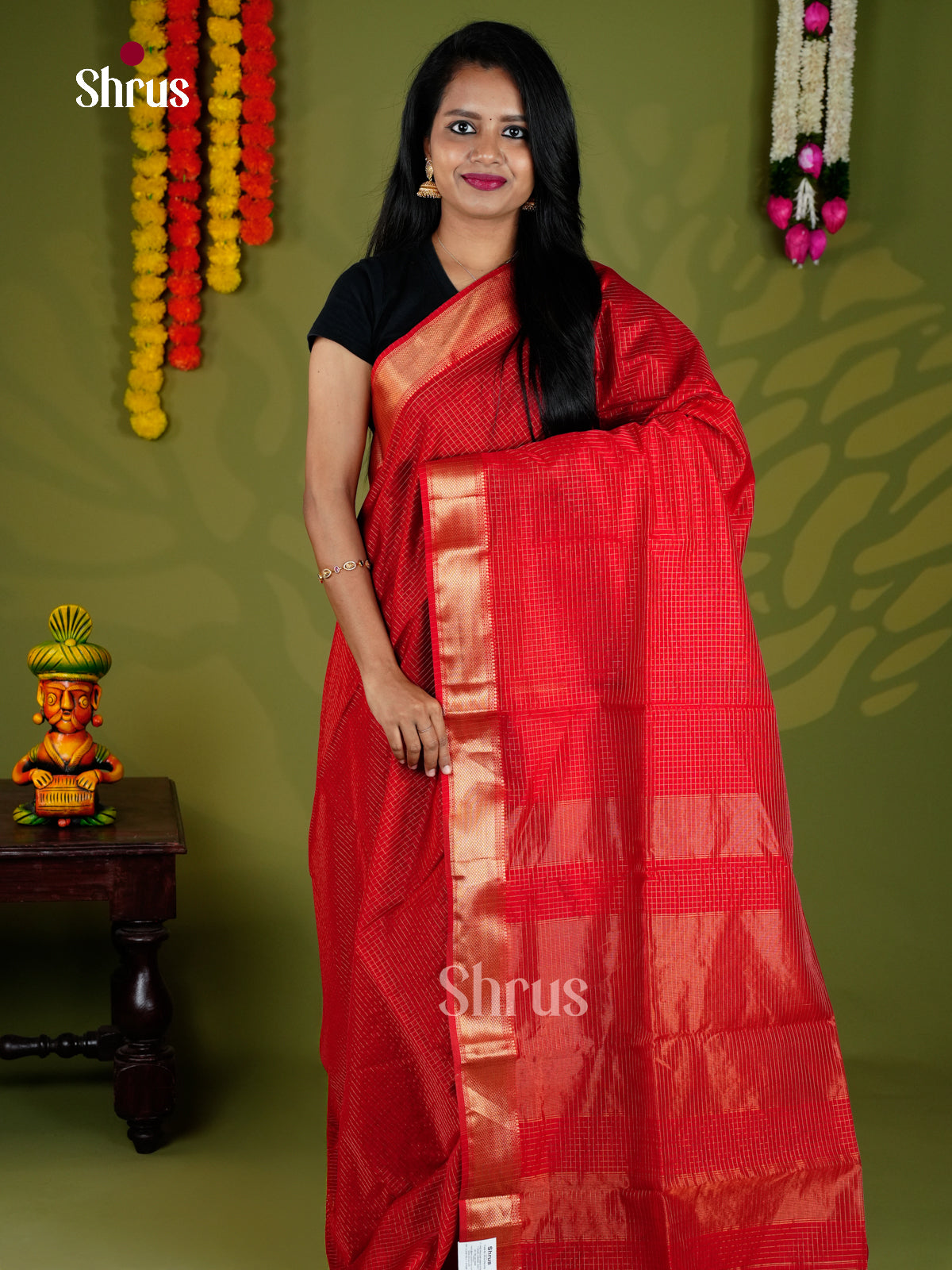 EAS30241 - Maheshwari silkcotton - Saree - Shop on Shrus.com