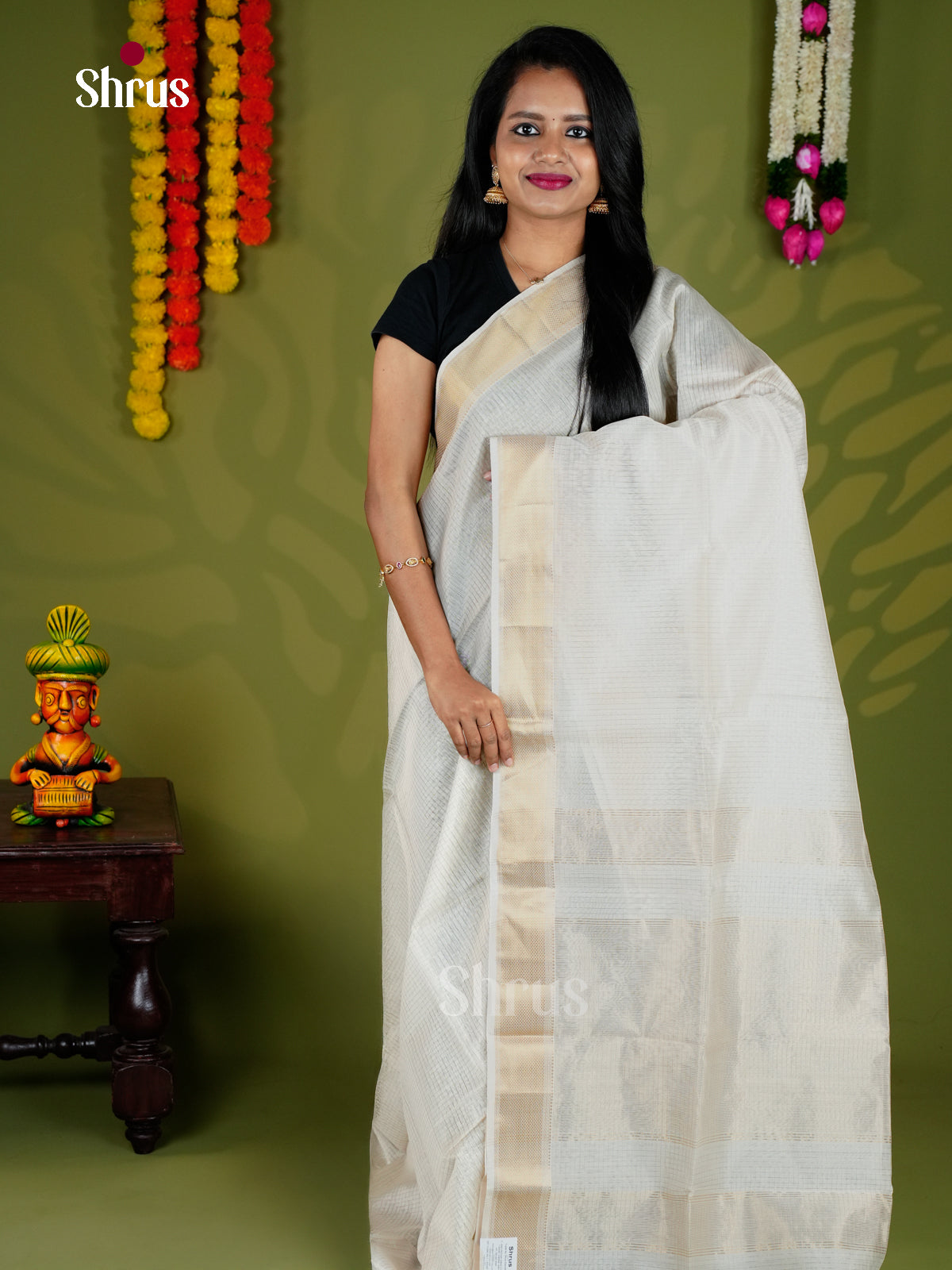 EAS30243 - Maheshwari silkcotton - Saree - Shop on Shrus.com