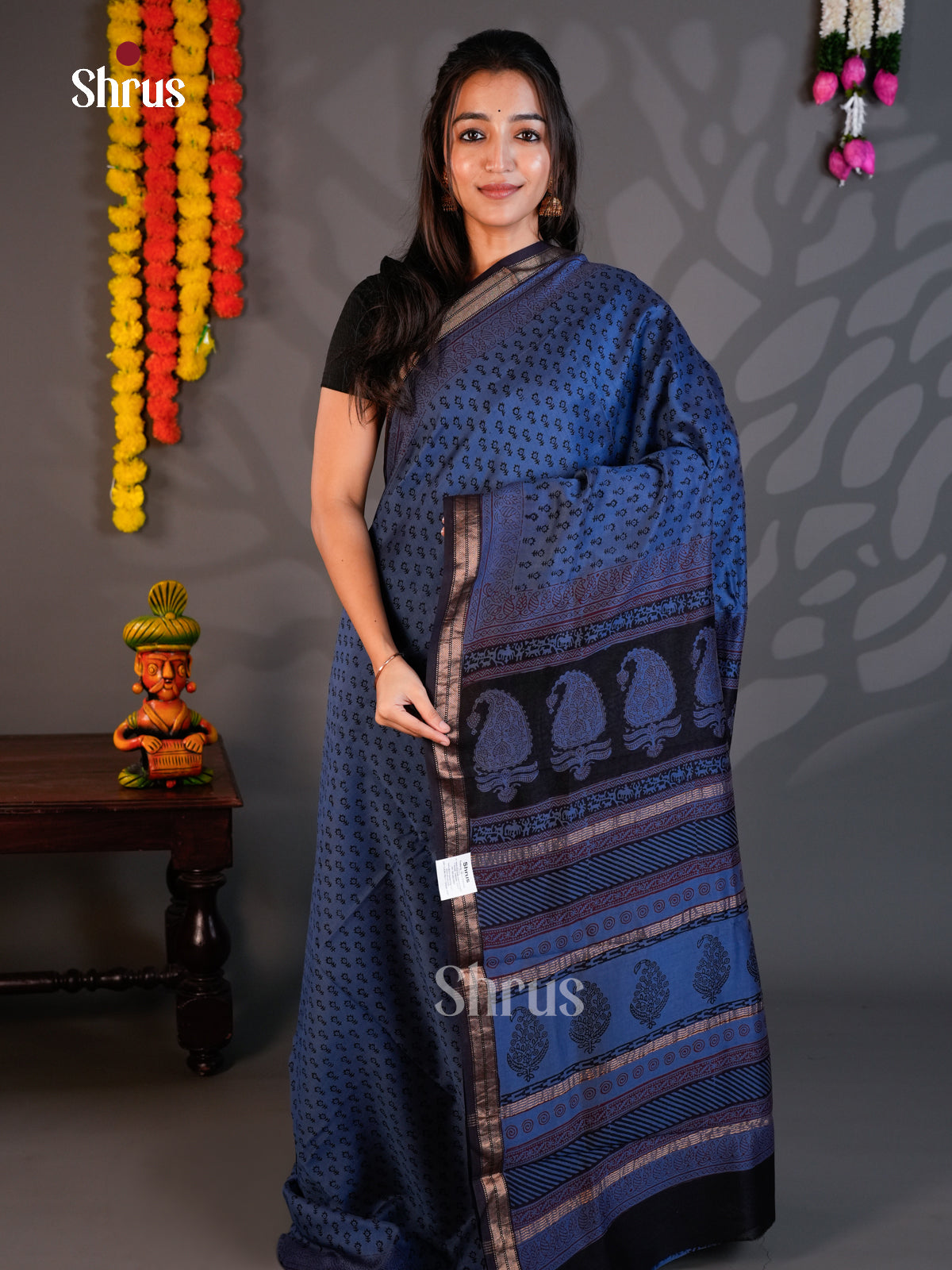 EAS30258 - Maheshwari silkcotton - Saree - Shop on Shrus.com