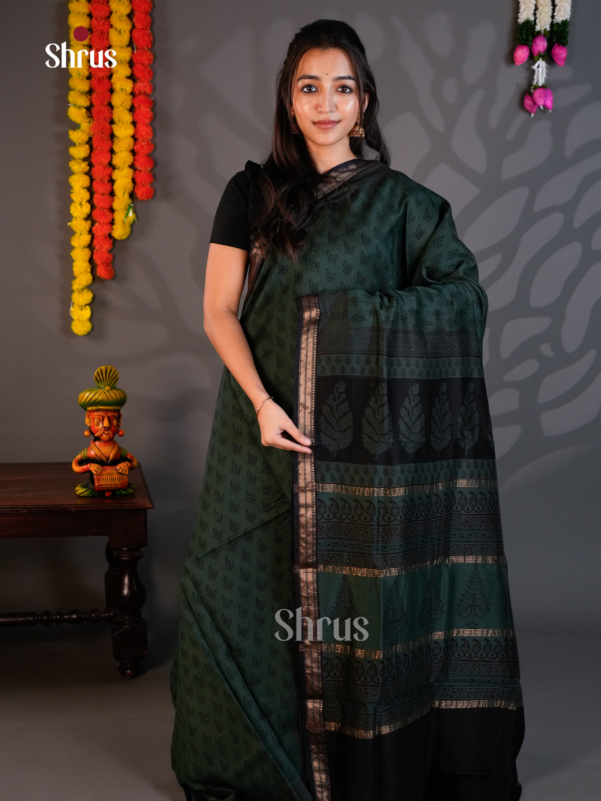EAS30259 - Maheshwari silkcotton - Saree - Shop on Shrus.com