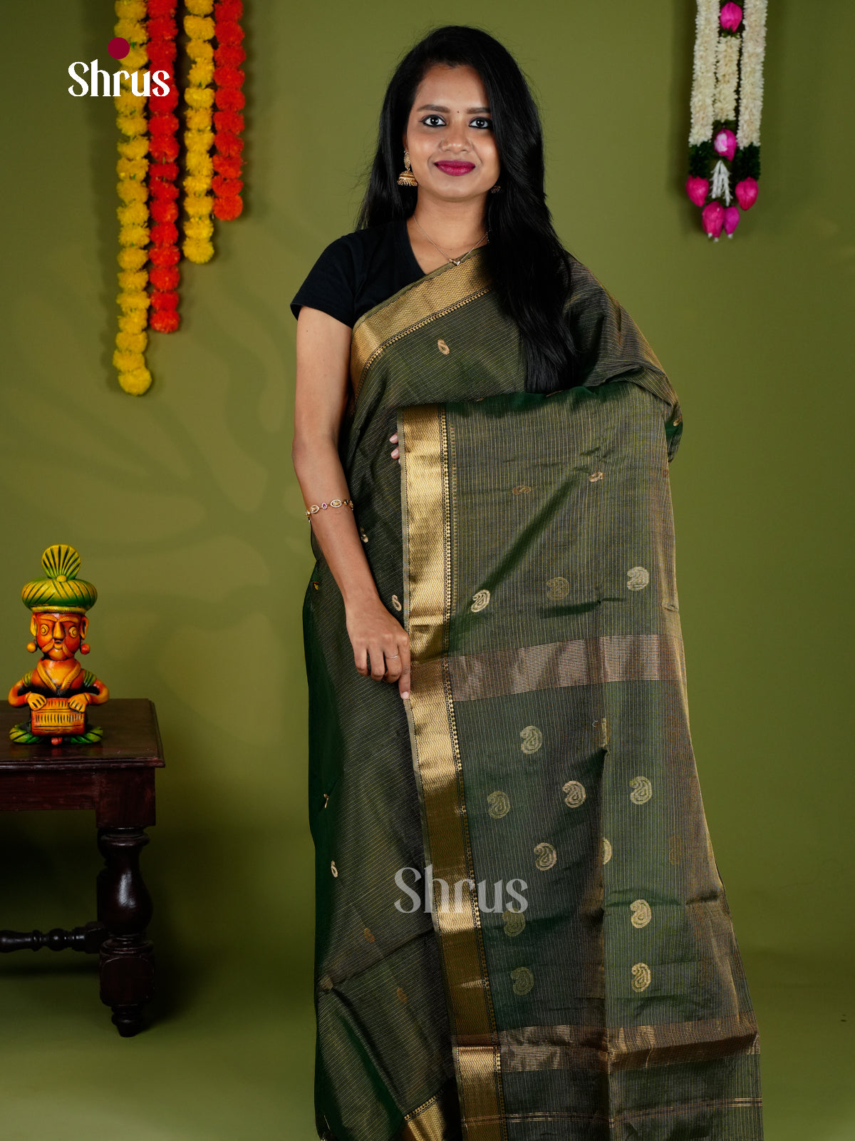 EAS30268 - Maheshwari silkcotton - Saree - Shop on Shrus.com