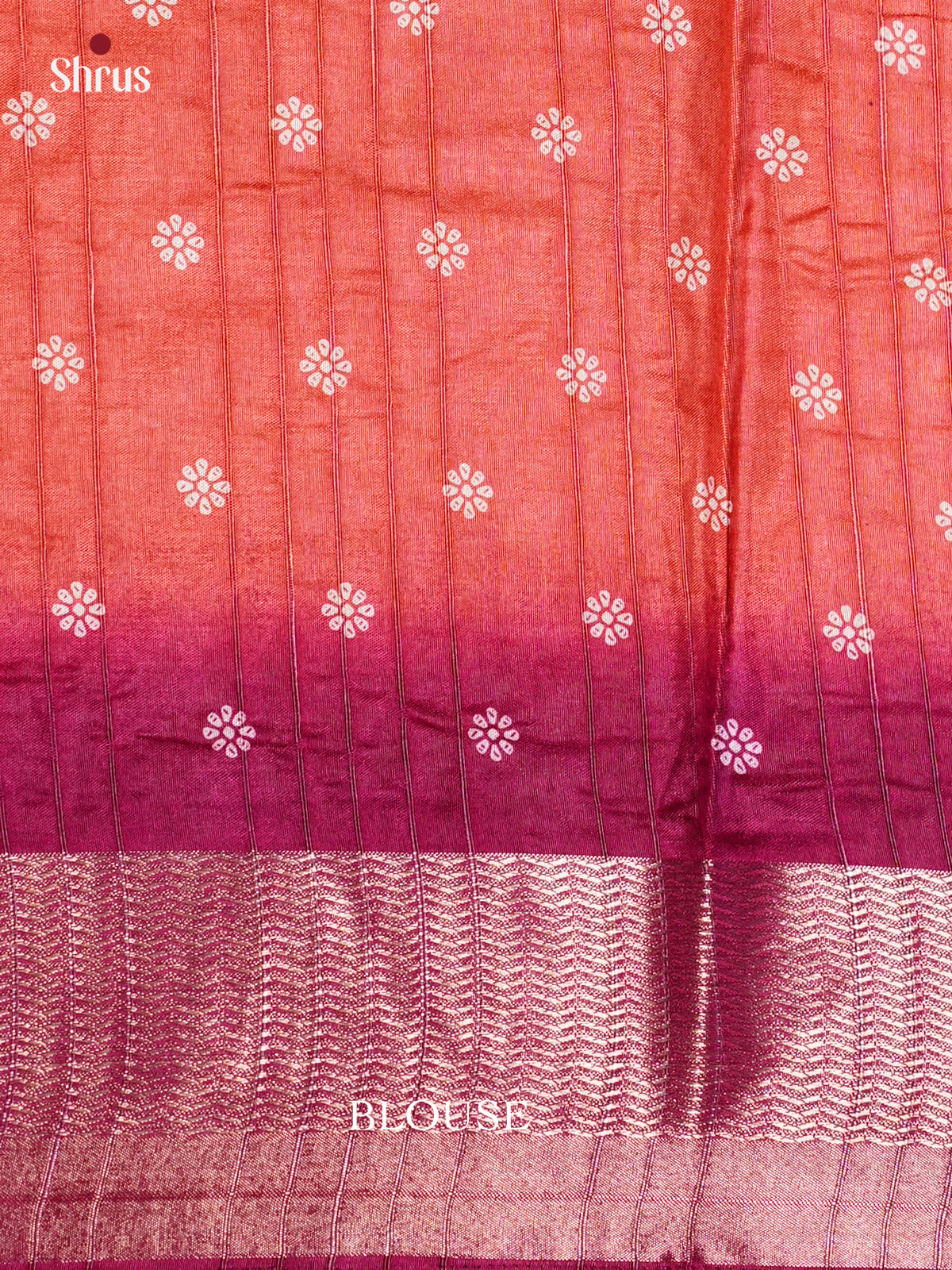 Orange & Maroon - Semi Crepe - Saree-EAS30556 - Shop on Shrus.com