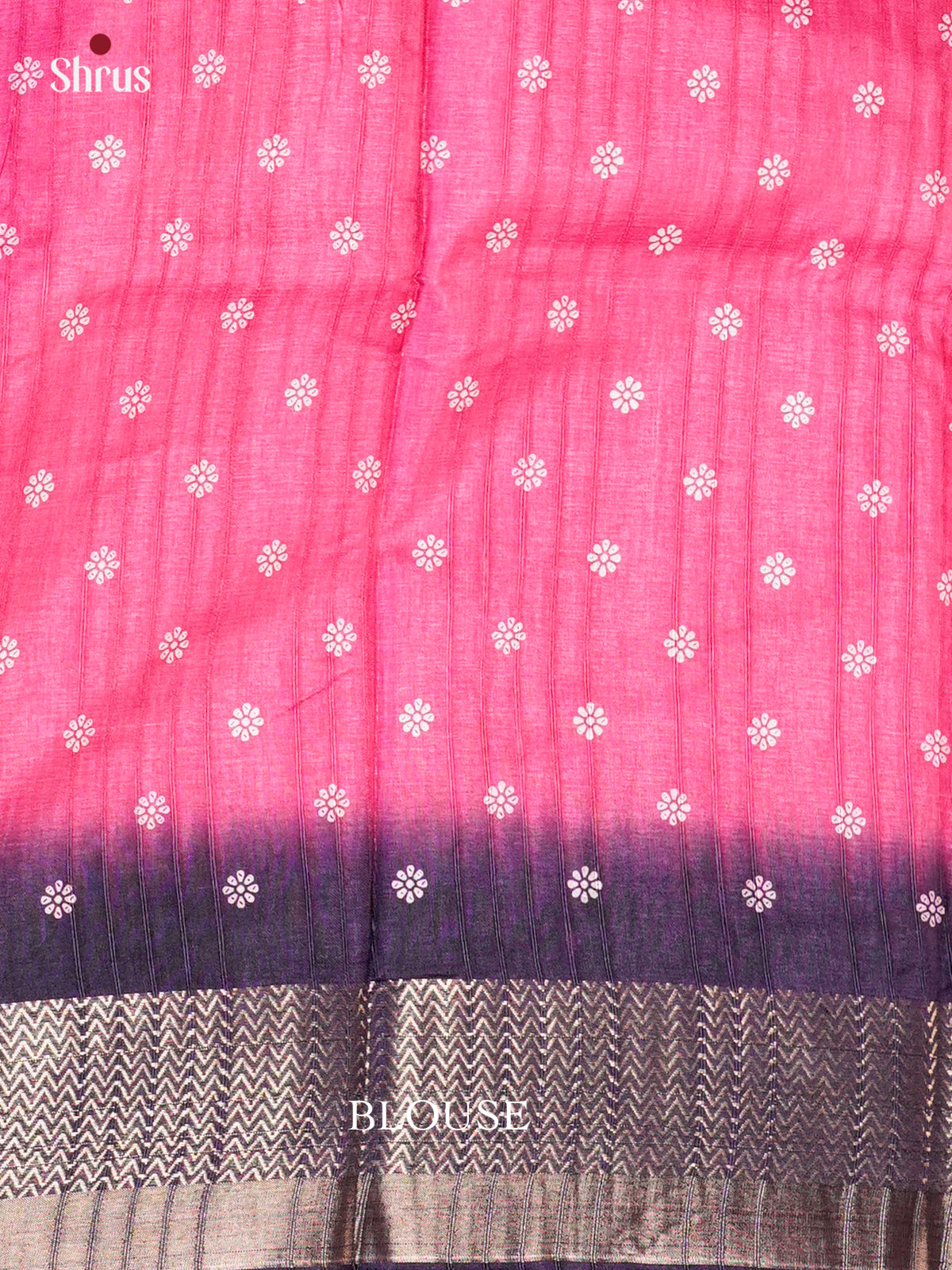 Pink & Blue - Semi Crepe - Saree - EAS30557 - Shop on Shrus.com