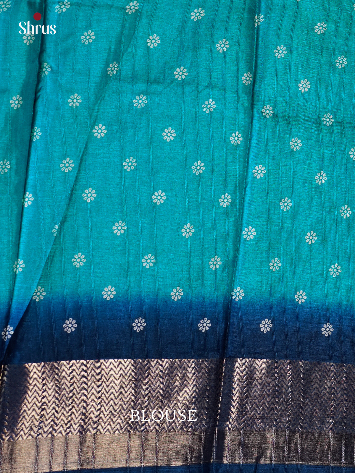 Sky Blue & Blue - Semi Crepe - Saree - EAS30559 - Shop on Shrus.com