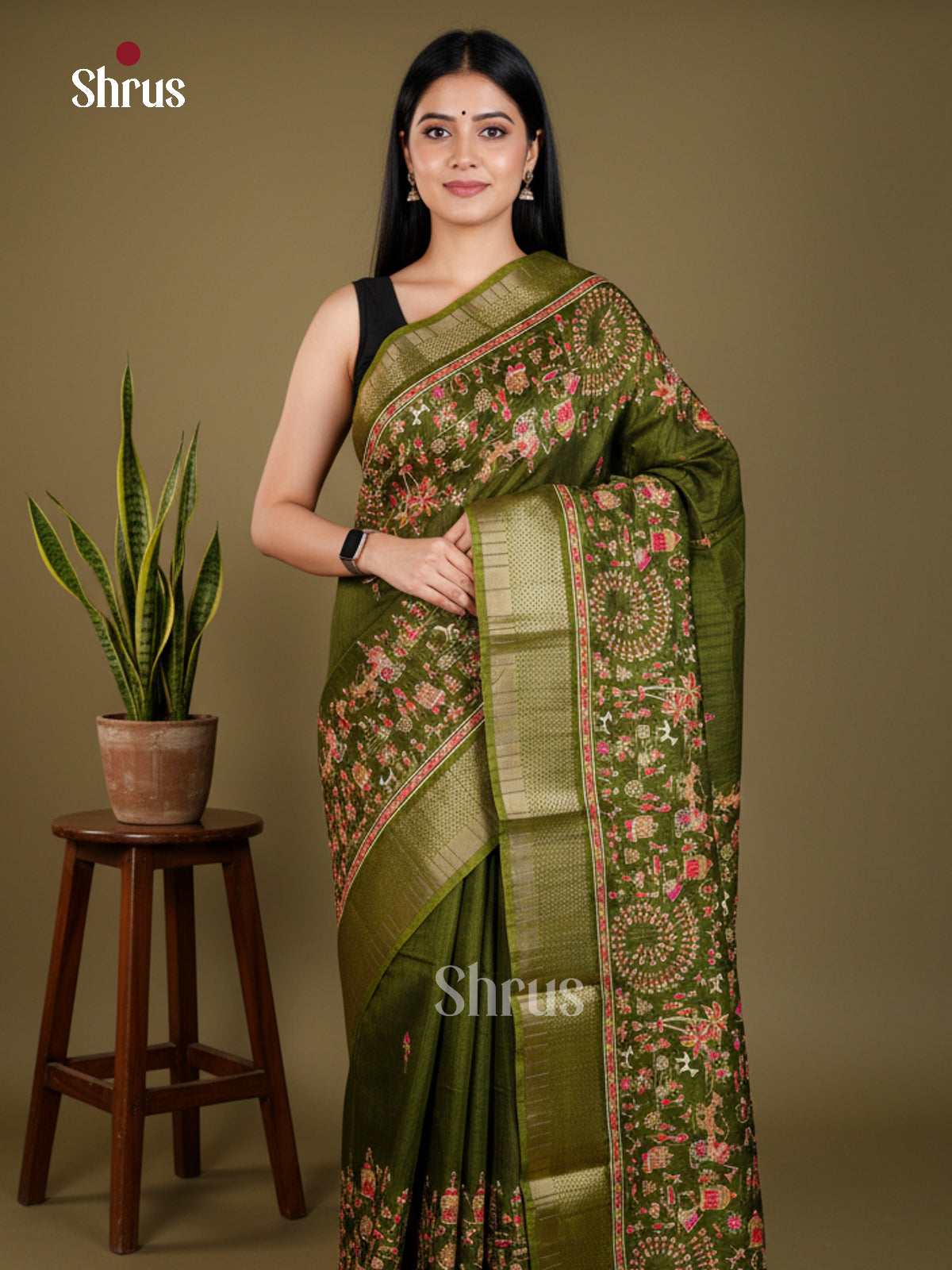 EAS30578 - Semi Crepe - Saree - Shop on Shrus.com