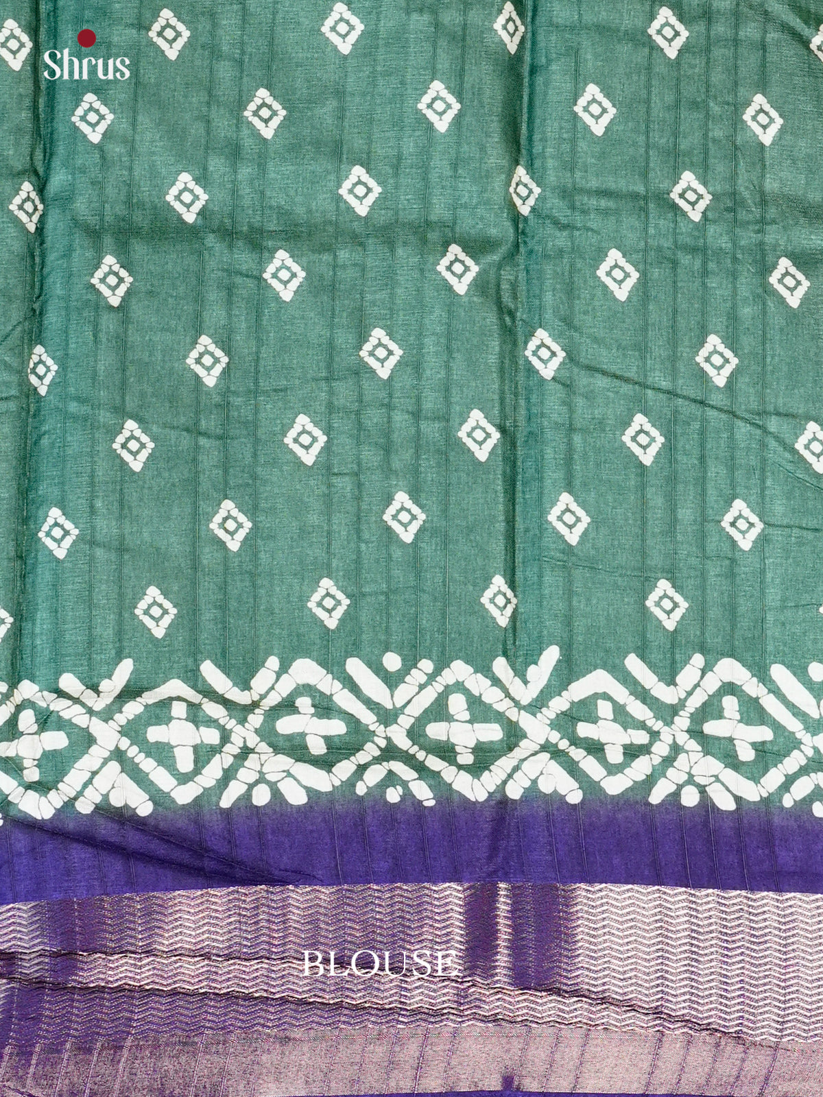 Green & Blue - Semi Crepe - Saree - EAS30592 - Shop on Shrus.com