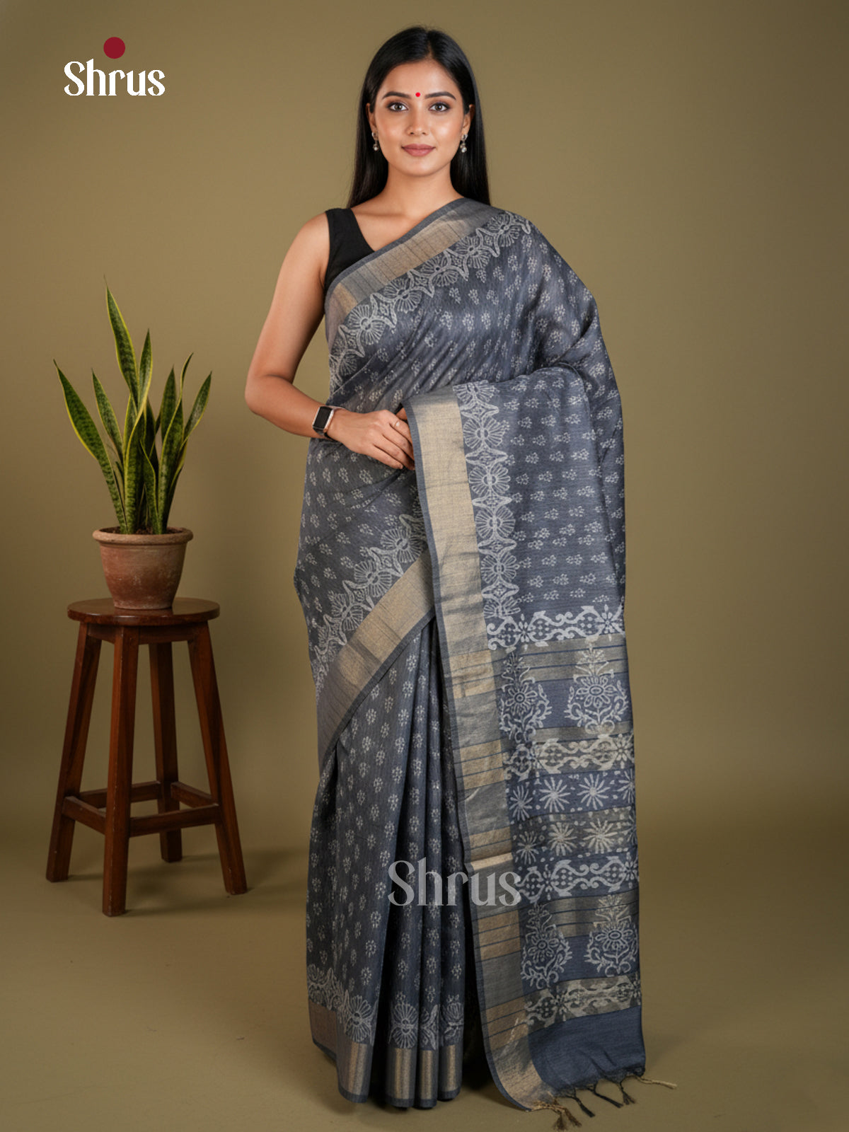 EAS31070 - Semi Tussar - Saree - Shop on Shrus.com