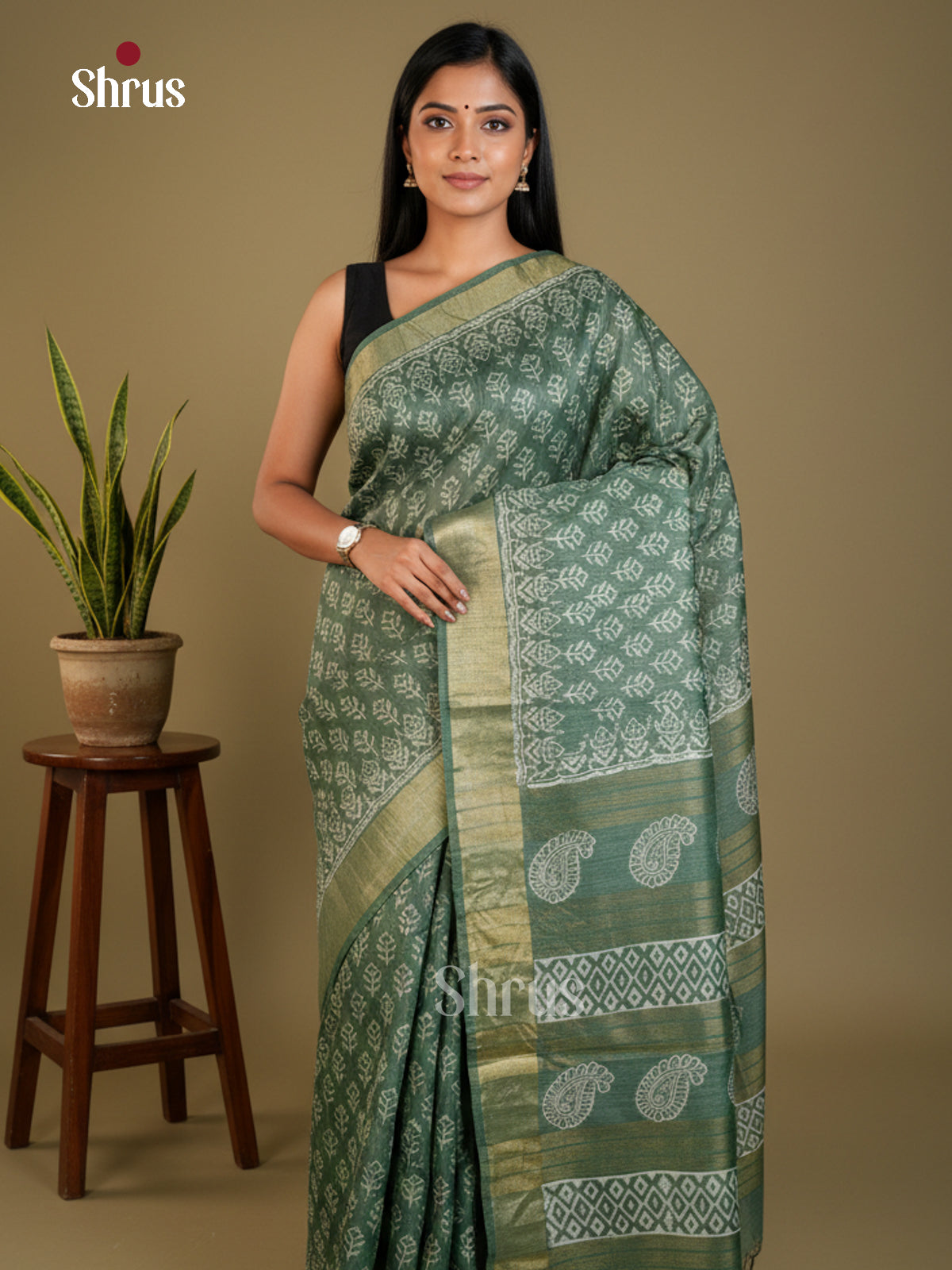 EAS31091 - Semi Tussar - Saree - Shop on Shrus.com