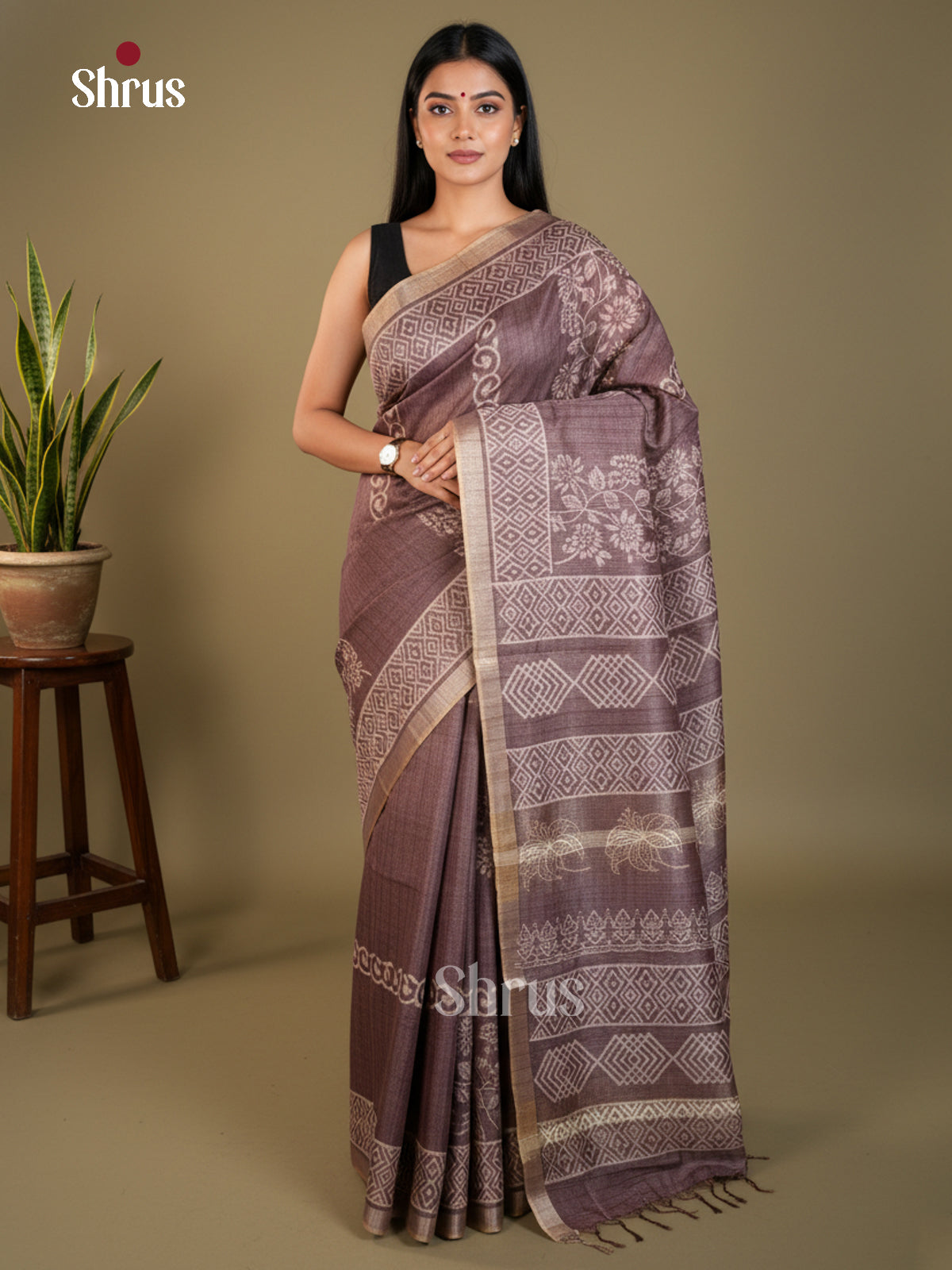 EAS31117 - Semi Tussar - Saree - Shop on Shrus.com