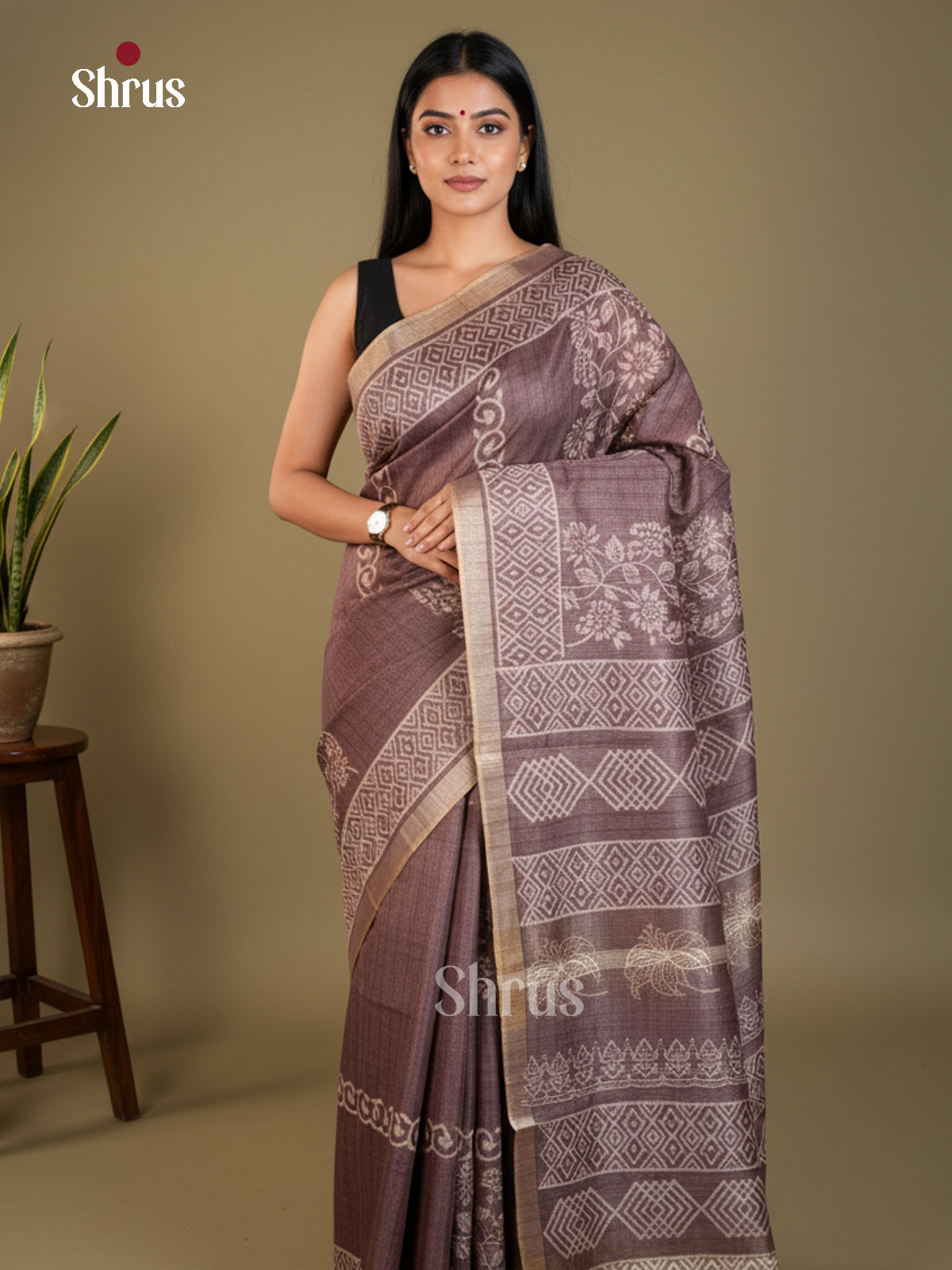 EAS31117 - Semi Tussar - Saree - Shop on Shrus.com