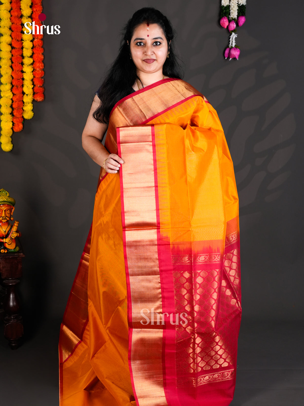EBS01429 - Temple-border - Saree - Shop on Shrus.com