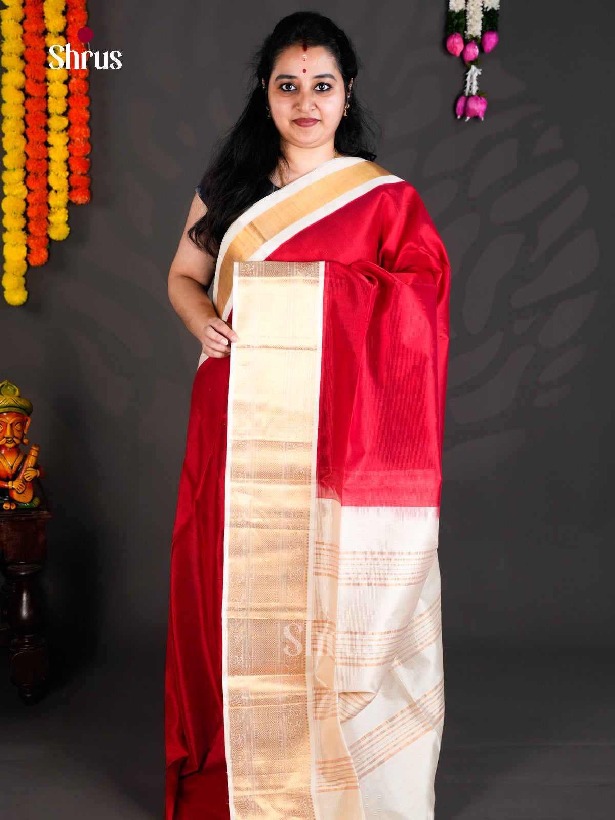 EBS01441 - Korvai-Medium border - Saree - Shop on Shrus.com