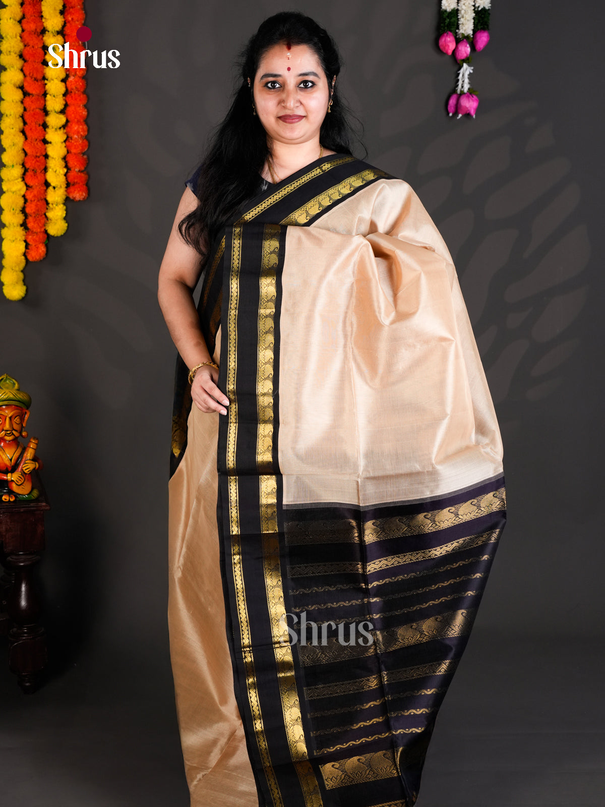 EBS01457 - Korvai-Medium border - Saree - Shop on Shrus.com