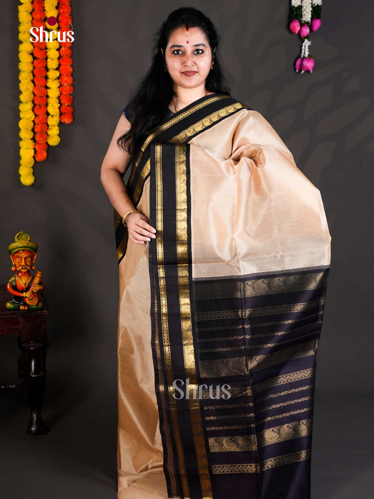 EBS01460 - Korvai-Medium border - Saree - Shop on Shrus.com