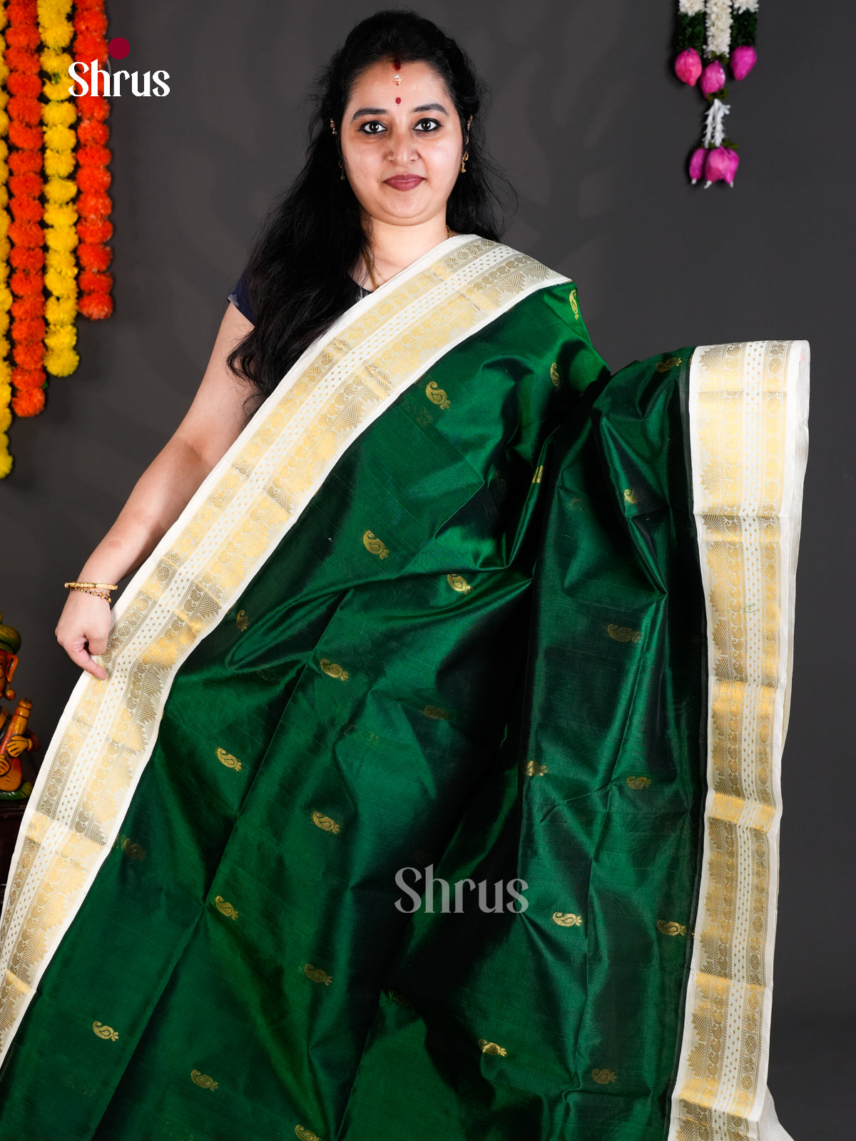 EBS01472 - Korvai-Small border - Saree - Shop on Shrus.com