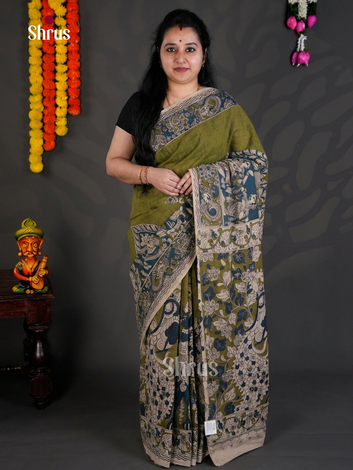 EBS01595 - kalamkari-cotton - Saree - Shop on Shrus.com
