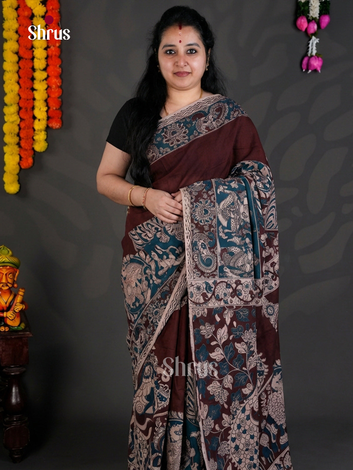 EBS01601 - kalamkari-cotton - Saree - Shop on Shrus.com