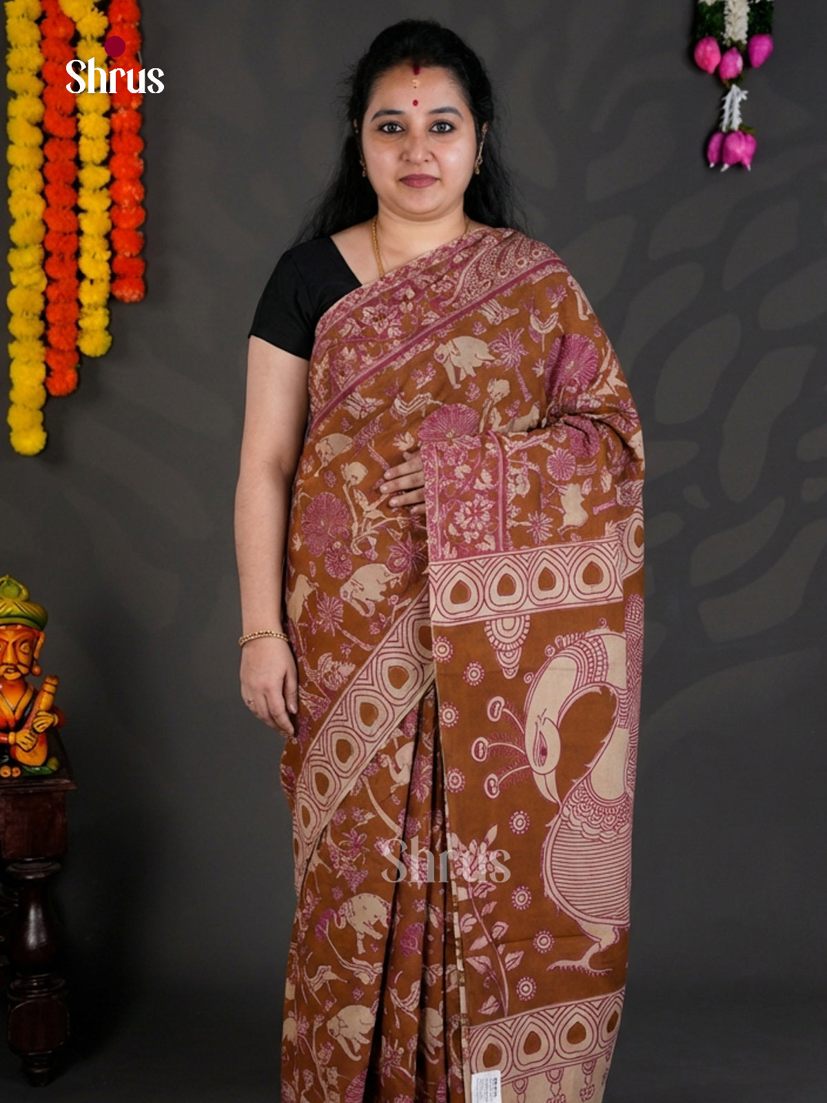 EBS01610 - kalamkari-cotton - Saree - Shop on Shrus.com