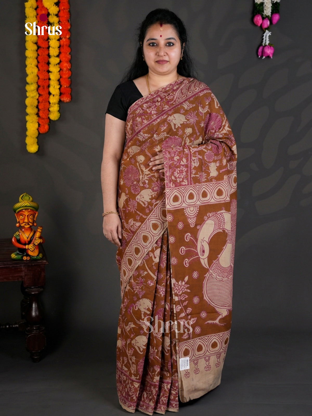 EBS01610 - kalamkari-cotton - Saree - Shop on Shrus.com