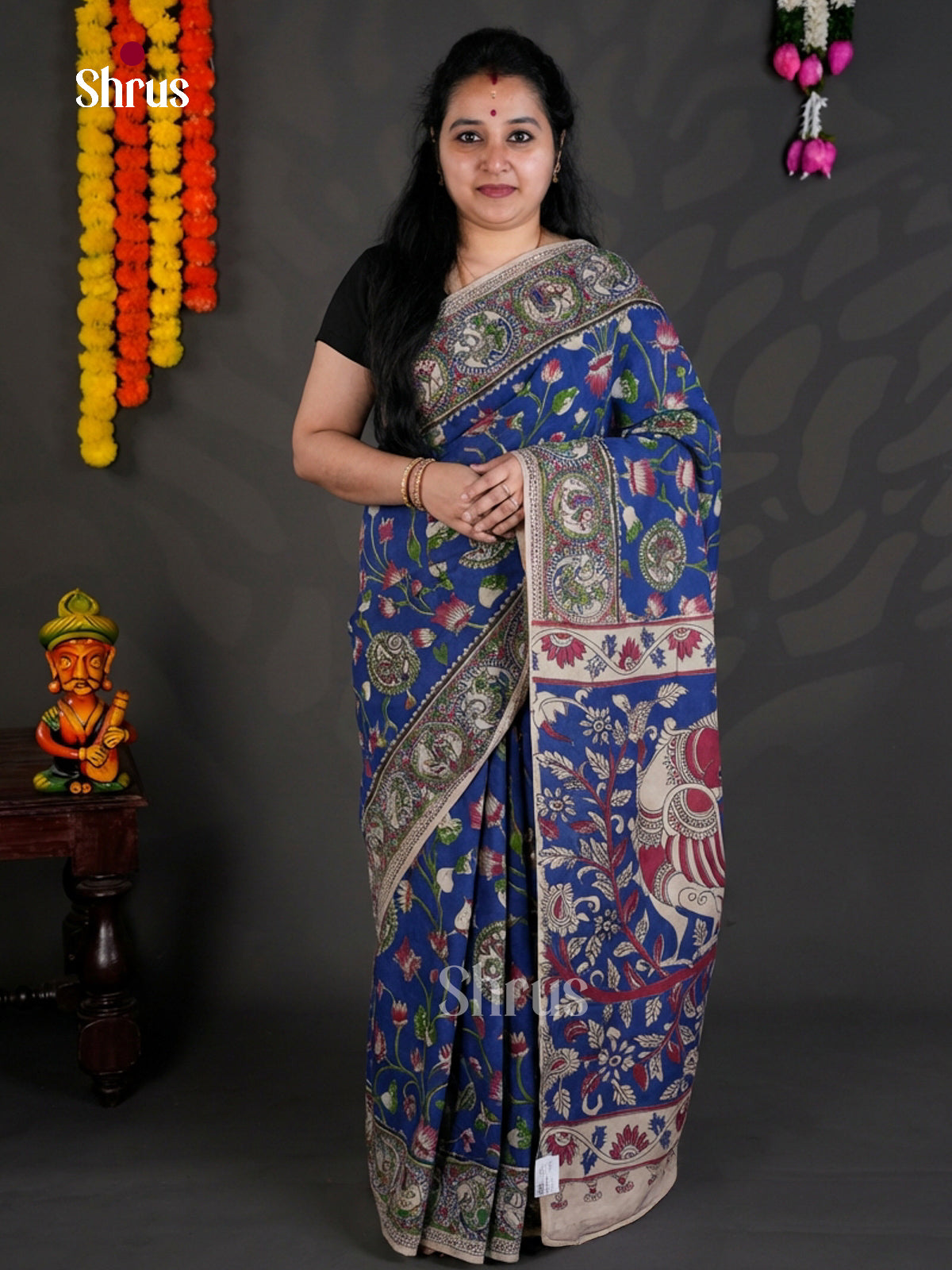 EBS01614 - kalamkari-cotton - Saree - Shop on Shrus.com