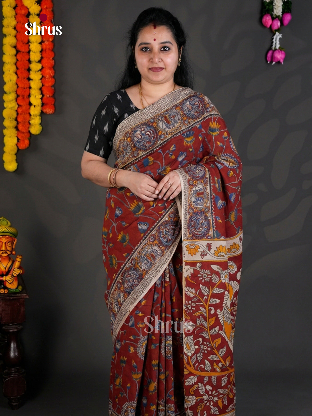 EBS01615 - kalamkari-cotton - Saree - Shop on Shrus.com