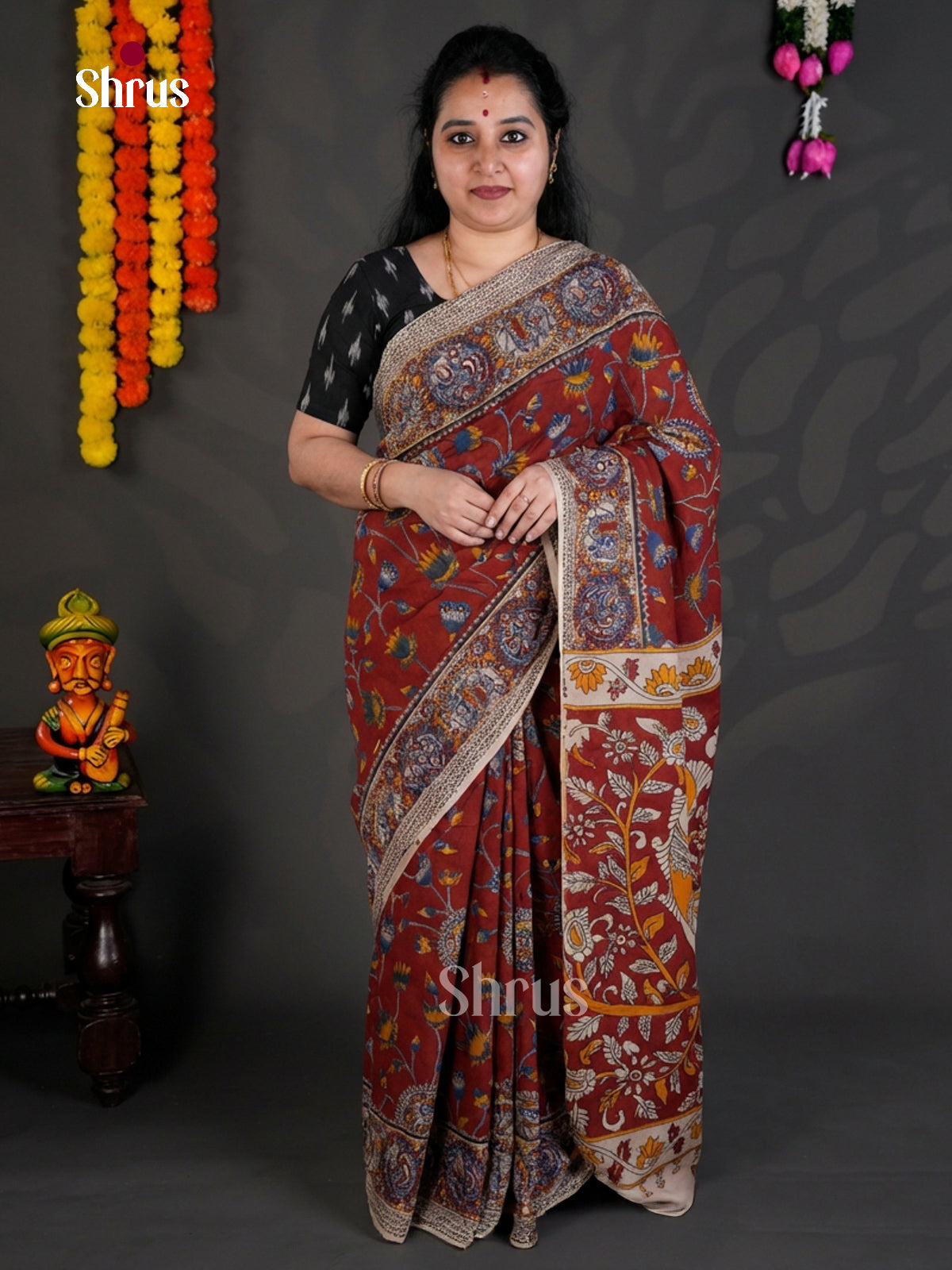 EBS01615 - kalamkari-cotton - Saree - Shop on Shrus.com