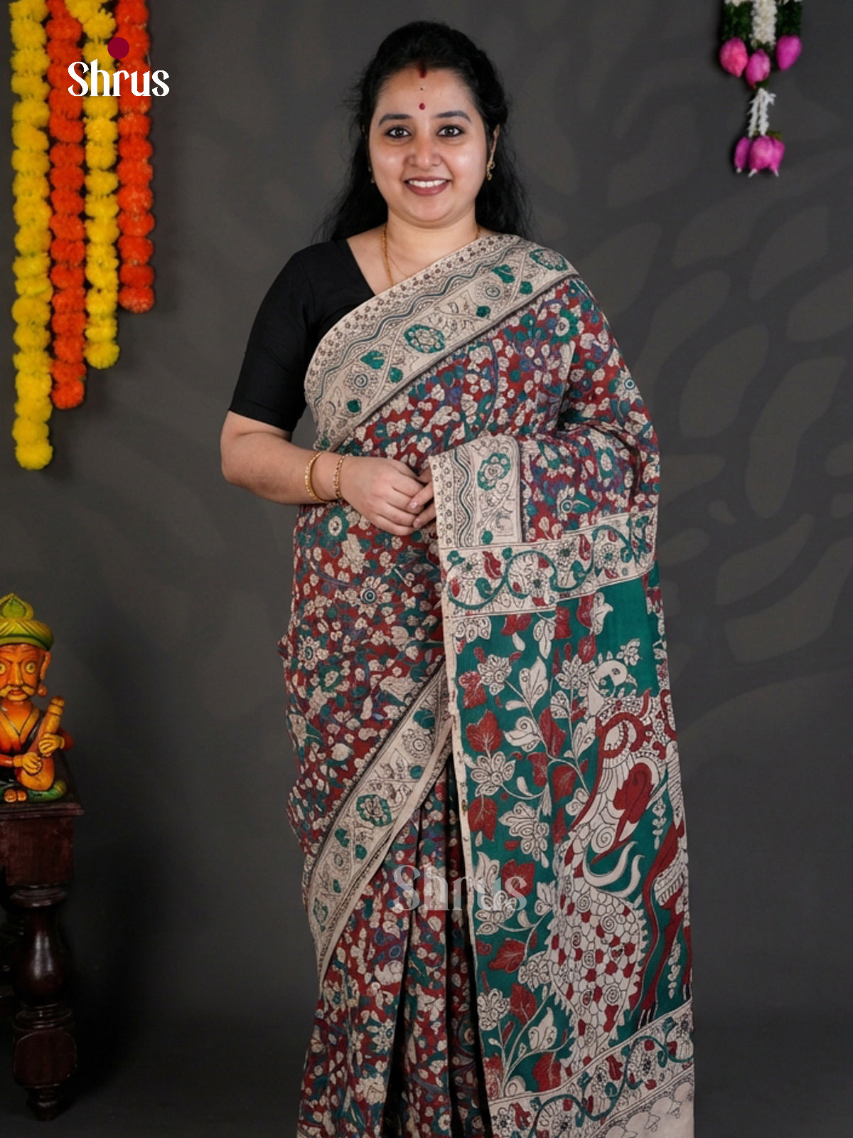 EBS01617 - kalamkari-cotton - Saree - Shop on Shrus.com