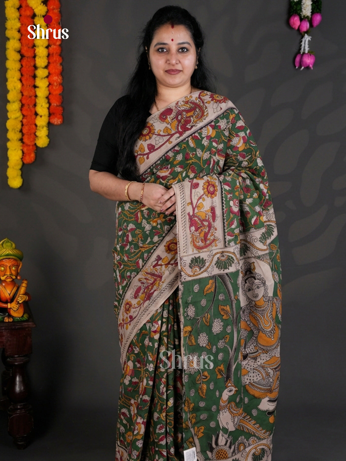 EBS01620 - kalamkari-cotton - Saree - Shop on Shrus.com