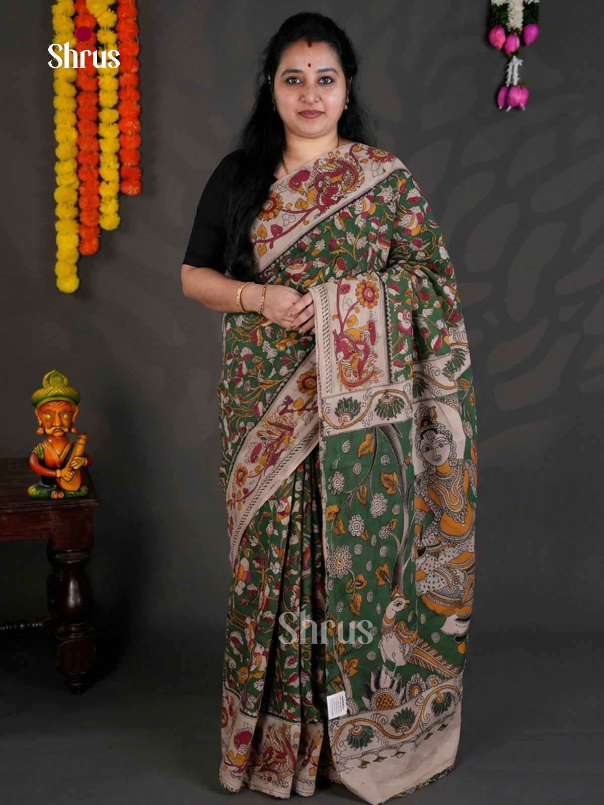EBS01620 - kalamkari-cotton - Saree - Shop on Shrus.com