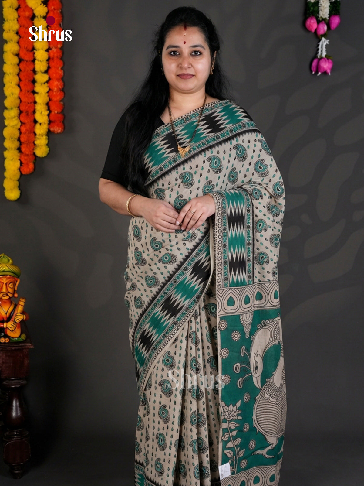 EBS01626 - kalamkari-cotton - Saree - Shop on Shrus.com