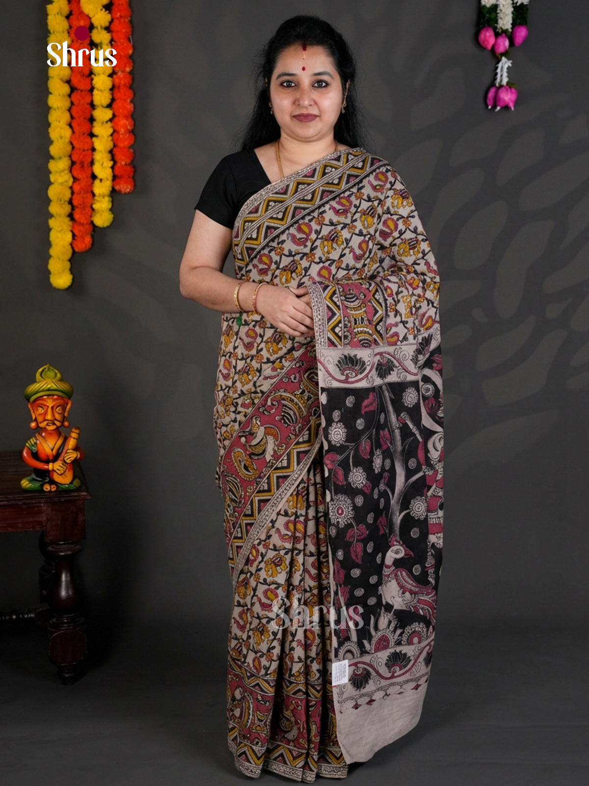 EBS01630 - kalamkari-cotton - Saree - Shop on Shrus.com