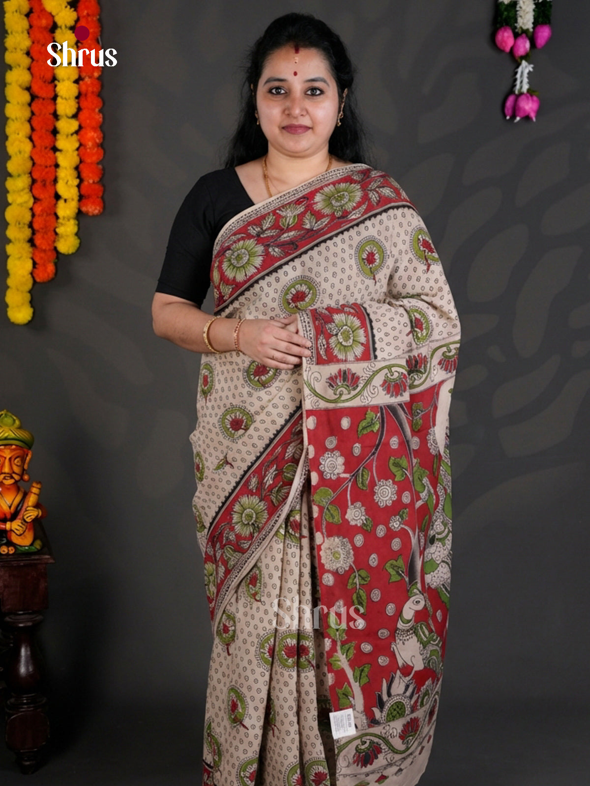 EBS01636 - kalamkari-cotton - Saree - Shop on Shrus.com