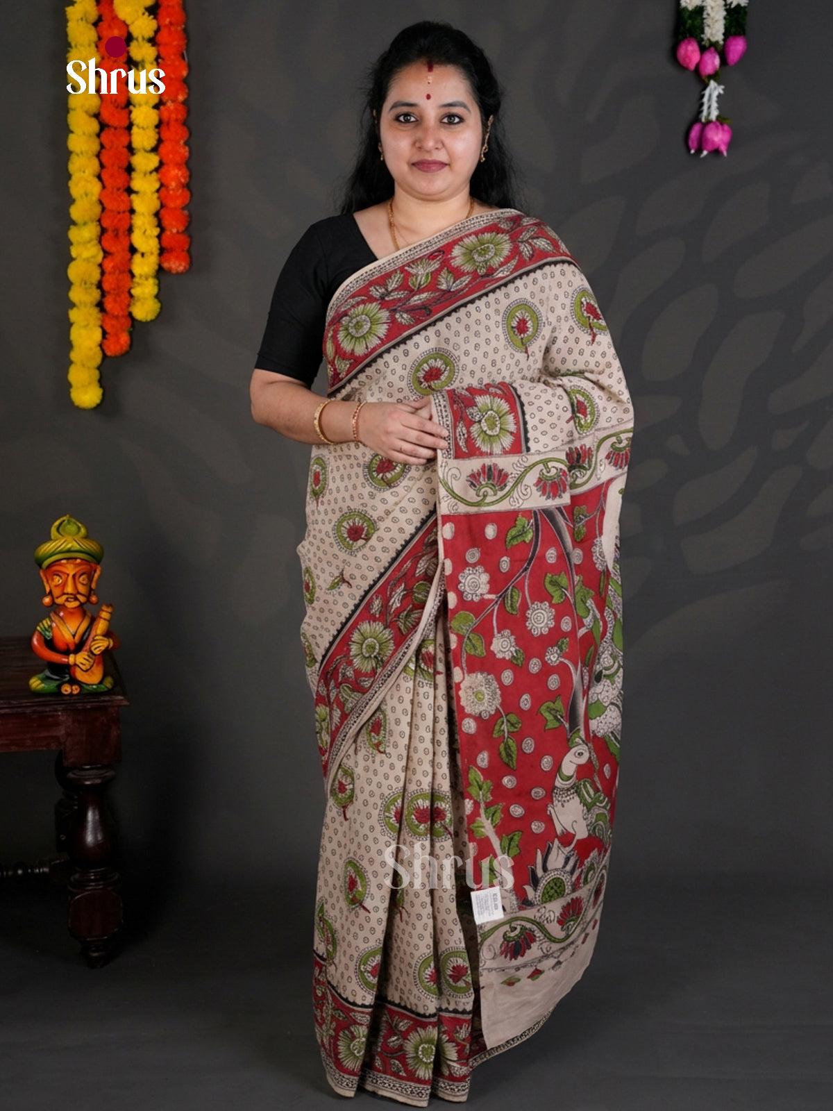 EBS01636 - kalamkari-cotton - Saree - Shop on Shrus.com