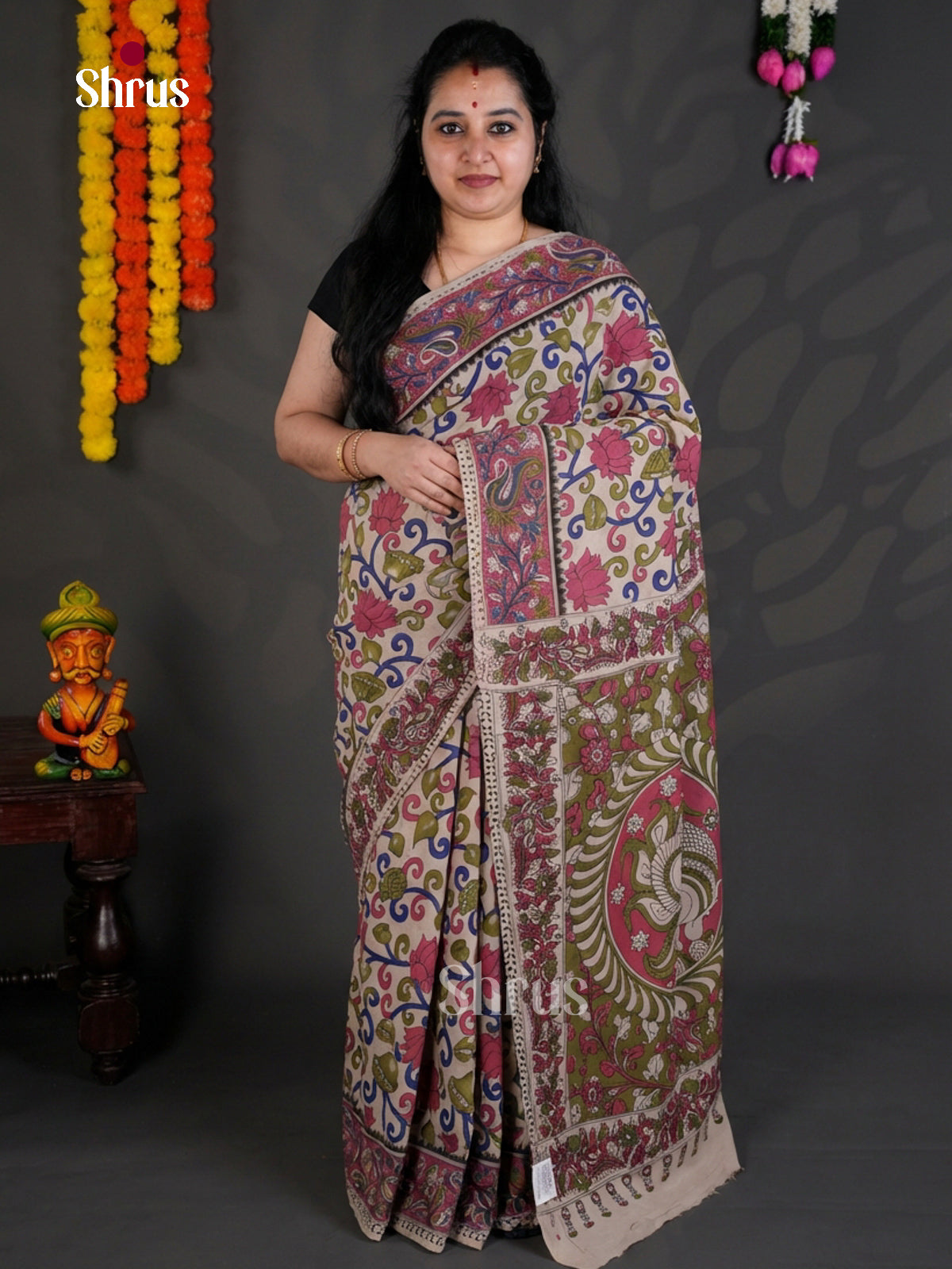 EBS01643 - kalamkari-cotton - Saree - Shop on Shrus.com