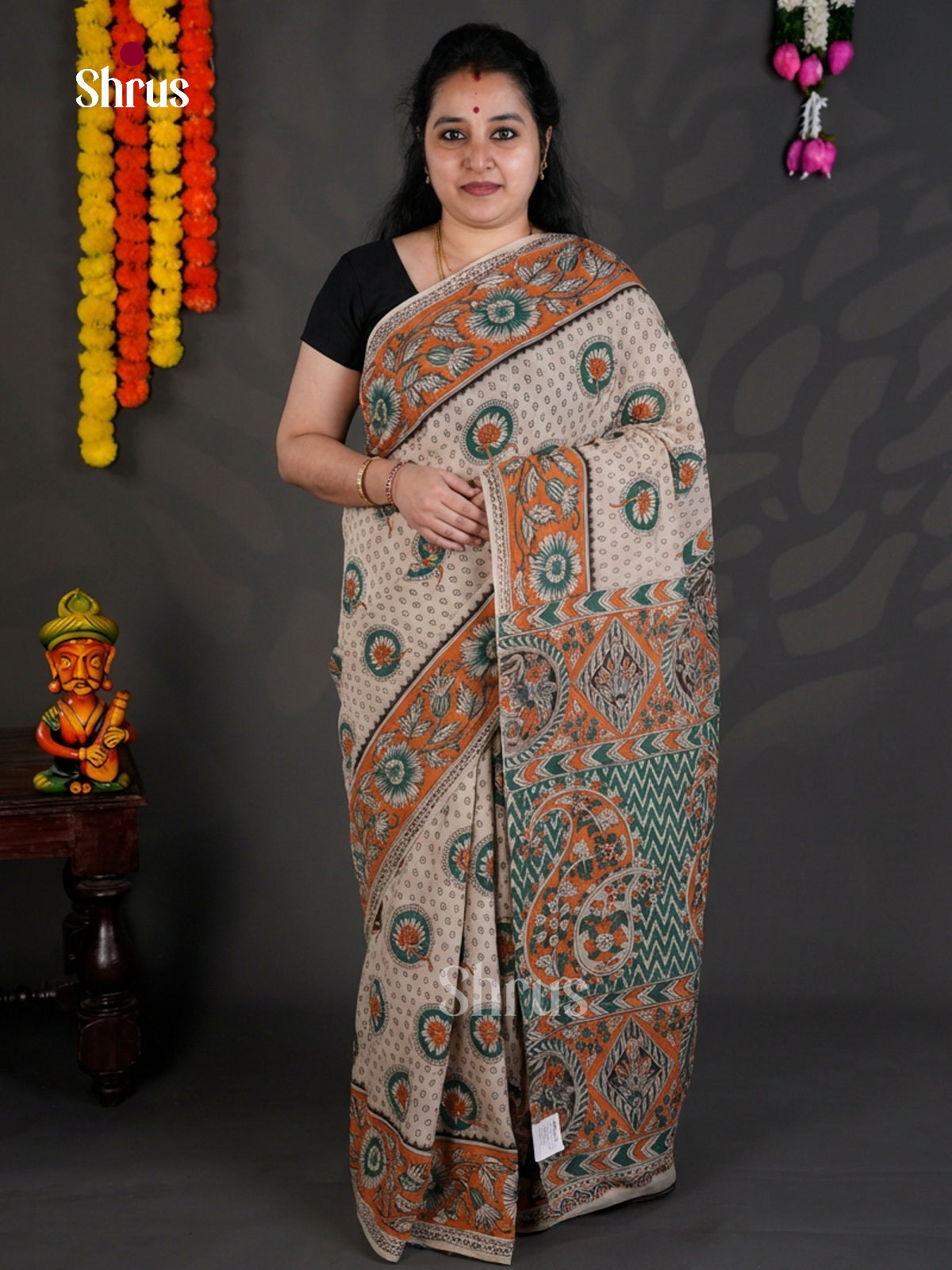 EBS01651 - kalamkari-cotton - Saree - Shop on Shrus.com
