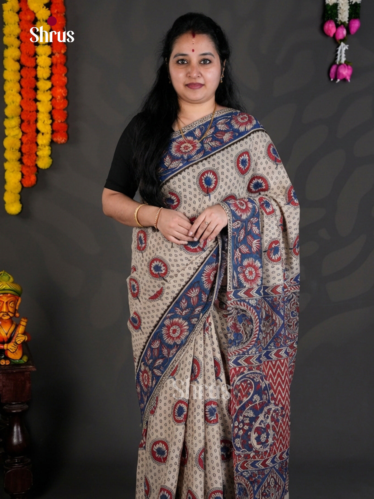 EBS01653 - kalamkari-cotton - Saree - Shop on Shrus.com