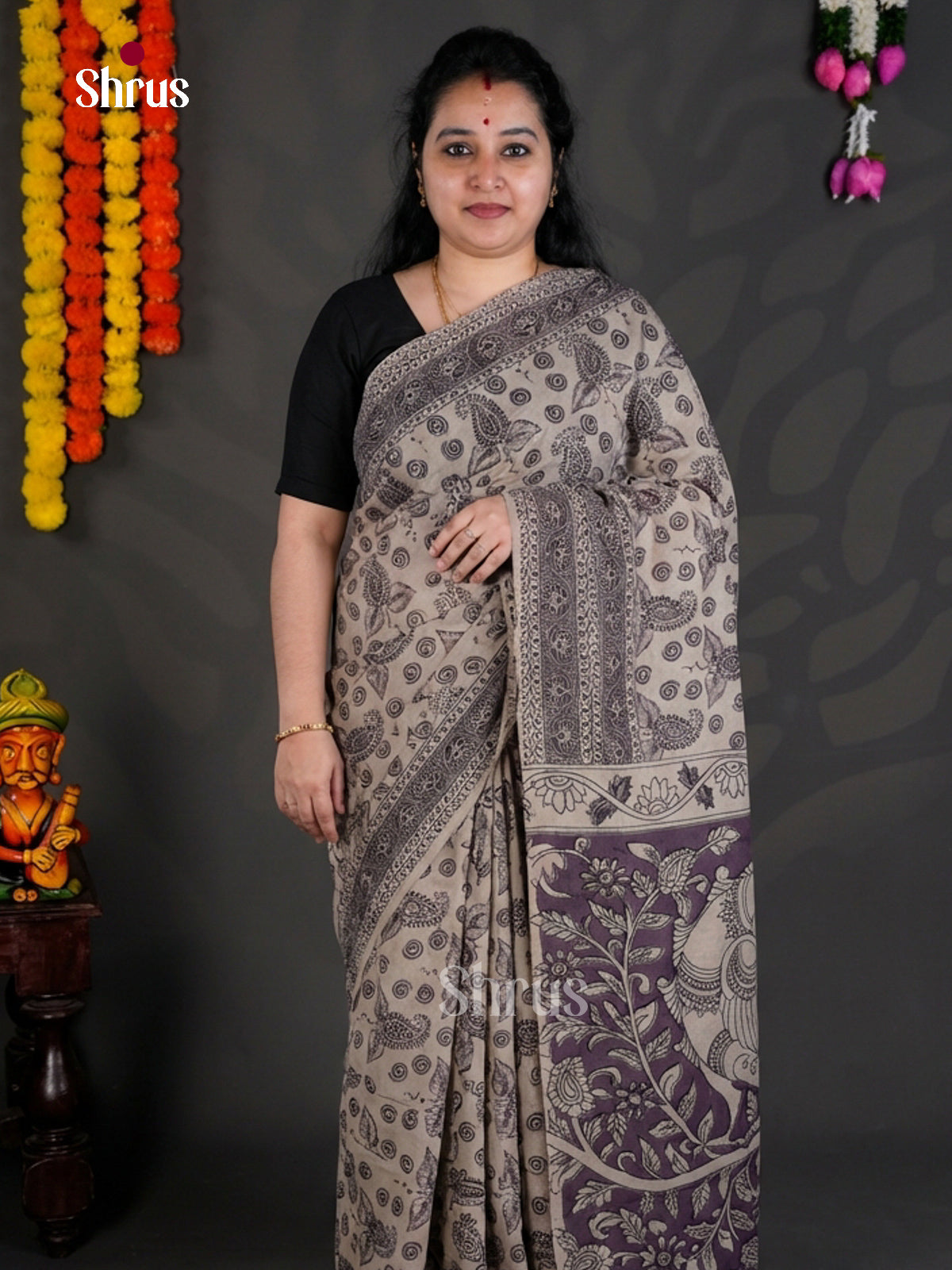 EBS01691 - kalamkari-cotton - Saree - Shop on Shrus.com