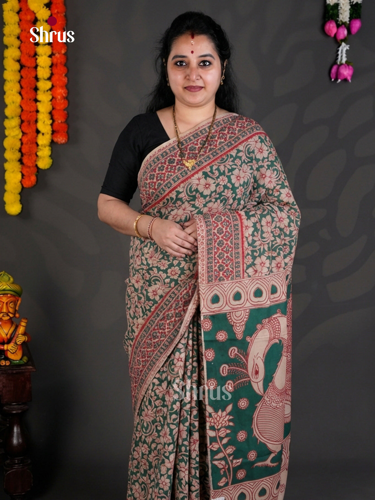 EBS01695 - kalamkari-cotton - Saree - Shop on Shrus.com