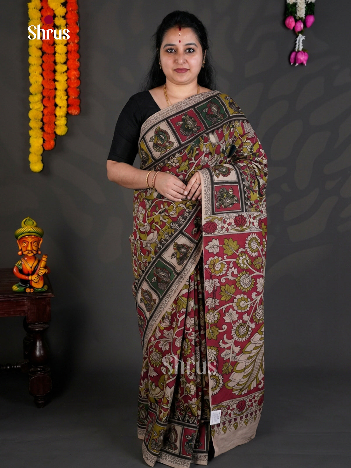 EBS01698 - kalamkari-cotton - Saree - Shop on Shrus.com