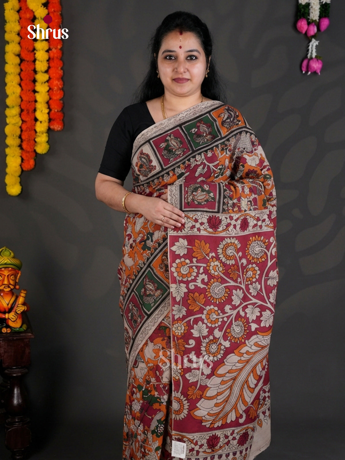 EBS01701 - kalamkari-cotton - Saree - Shop on Shrus.com