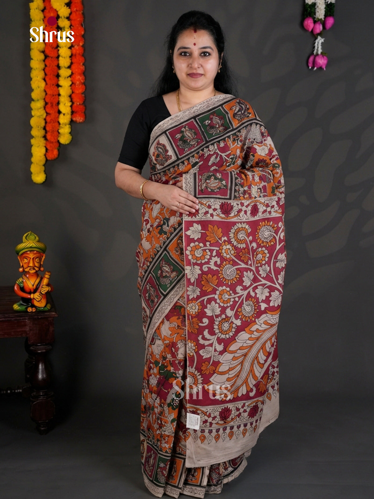 EBS01701 - kalamkari-cotton - Saree - Shop on Shrus.com