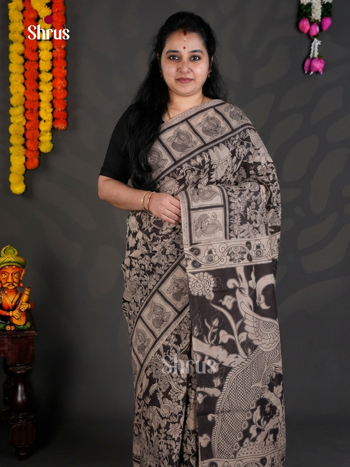 EBS01706 - kalamkari-cotton - Saree - Shop on Shrus.com